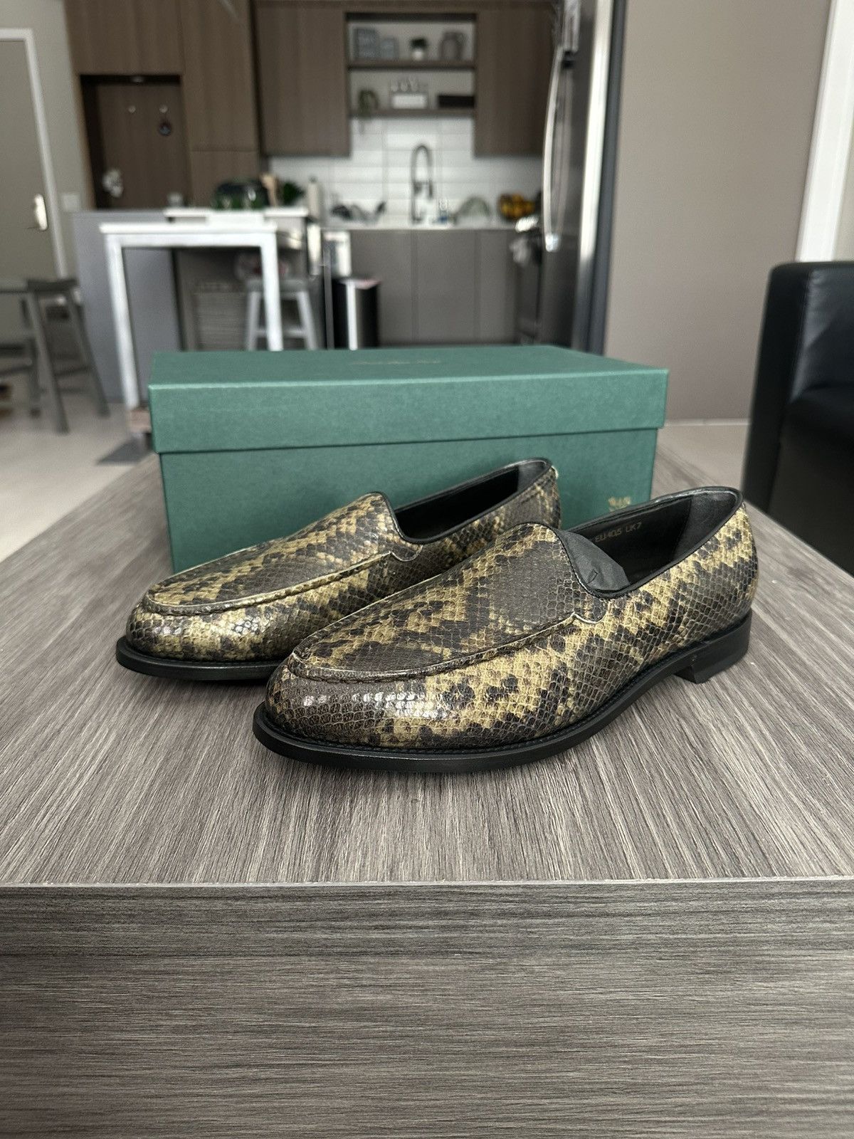 Aimé Leon Dore Venetian Loafer | Snakeskin Embossed | Handmade Italy Discover the Stunning Aimé Leon Dore Venetian Loafers | TikTok main image 4