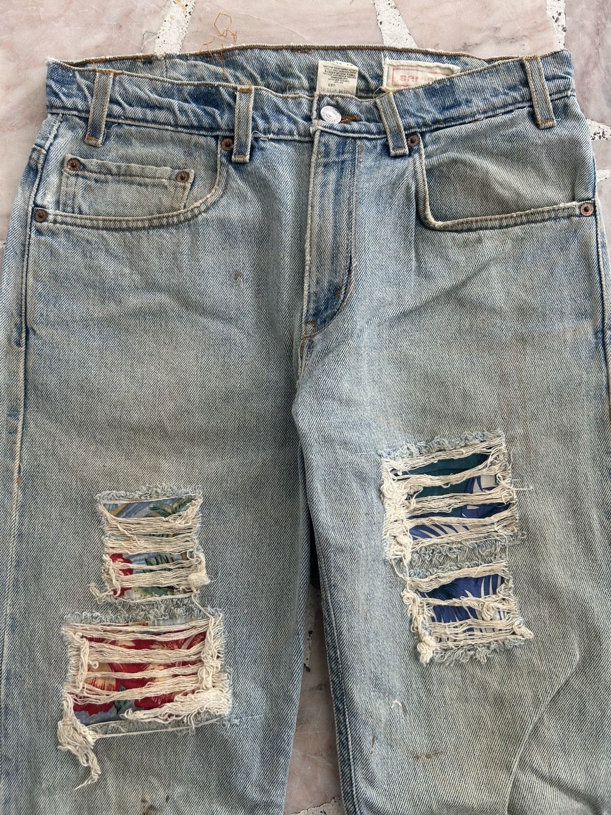 Levi's Levis 505 Vintage Ripped Jeans Size US 31 - 4 Thumbnail