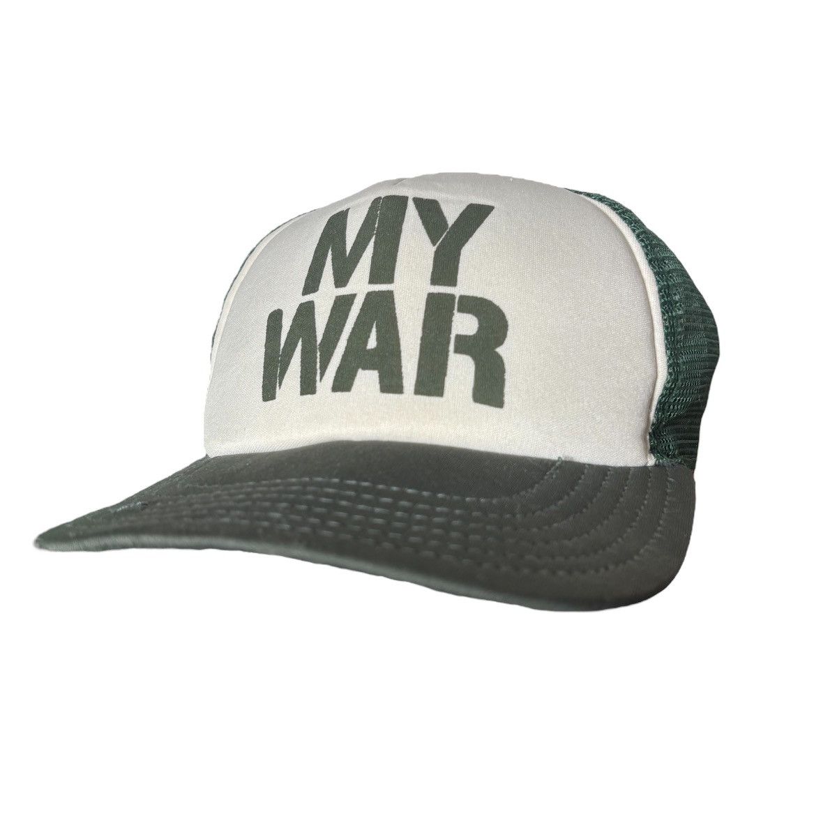 Stussy × Vintage Vintage Stussy Ready And Forward MY WAR Trucker Cap Size ONE SIZE - 1 Thumbnail