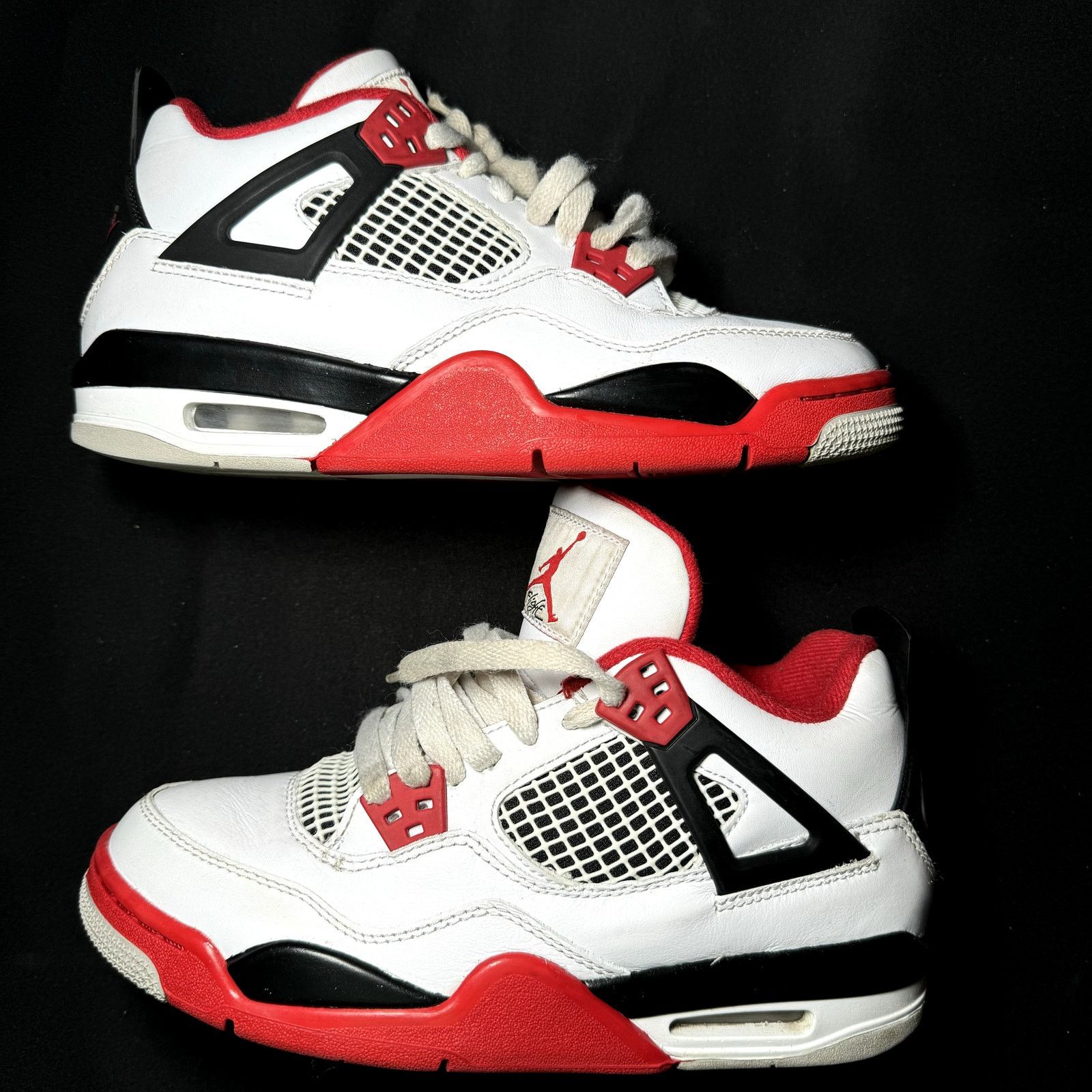 Jordan Brand × Nike Size 5.5 - Nike Air Jordan 4 Retro OG GS Fire Red 2020 Shoes Size US 5.5 / EU 38 - 4 Thumbnail