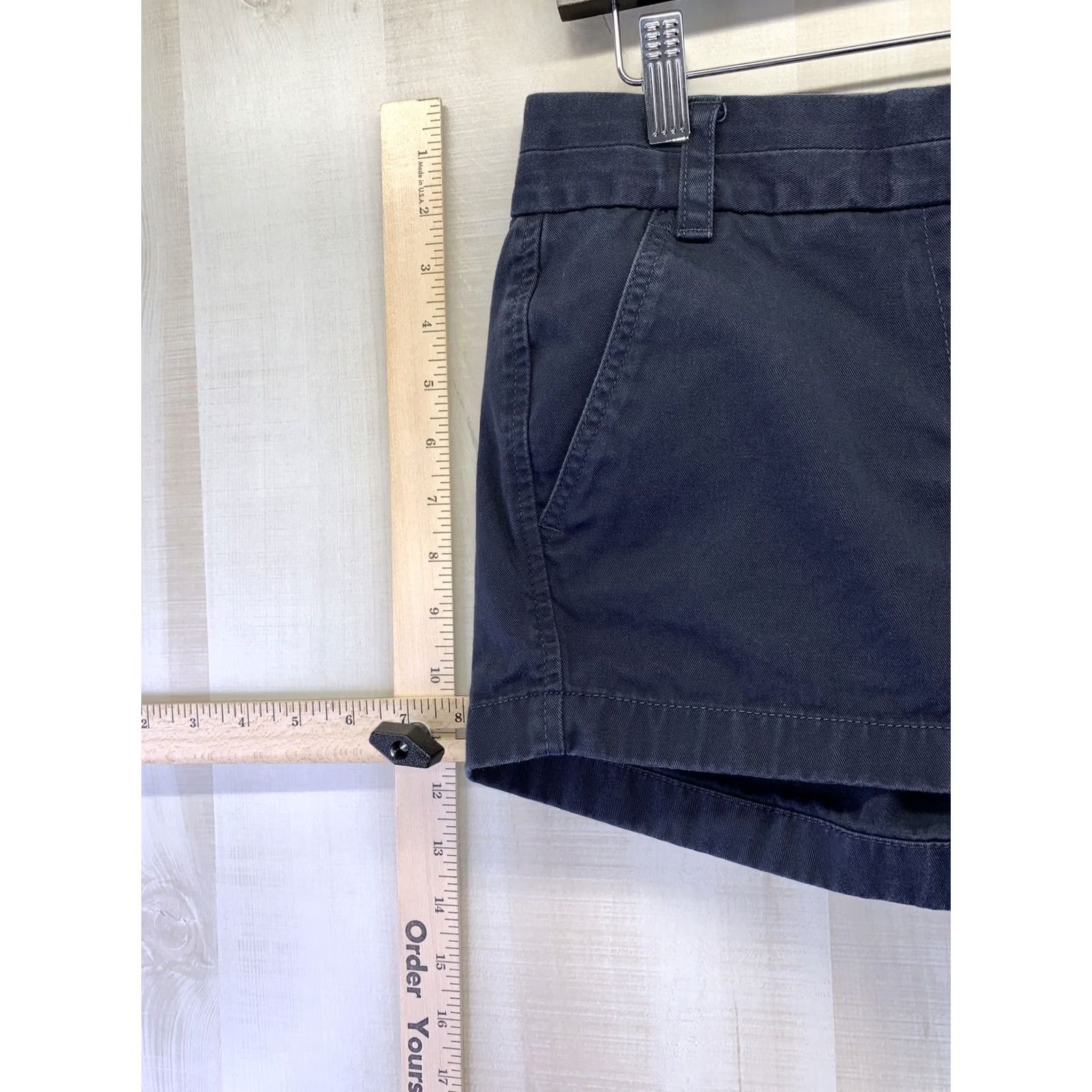 J.Crew J.CREW Chino Shorts Women’s SZ 2 Weathered Blue Cotton Flat Front Casual, Travel, Walking, Beach, School (Inseam 3 in) Mens Womens Girls Boys Size 26" / US 2 / IT 38 - 5 Thumbnail