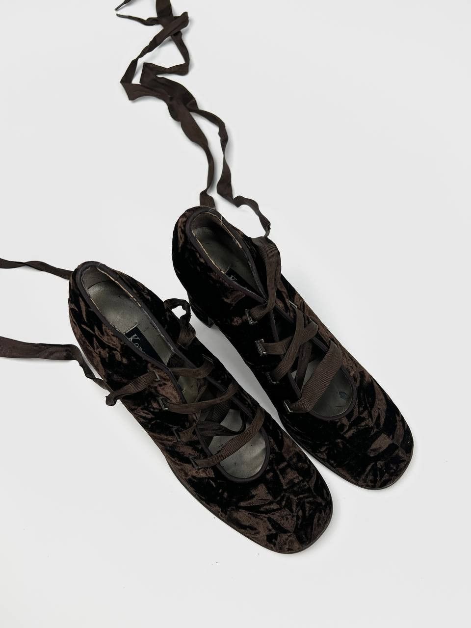 Kenneth Cole Kenneth Cole Lace Up Velvet Heels Size US 9 / IT 39 - 6 Thumbnail