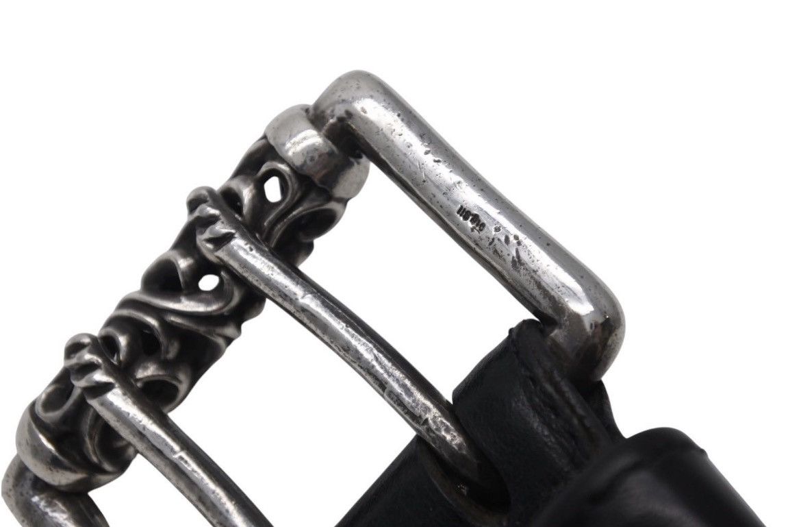 Chrome Hearts Chrome Hearts Double pin roller belt Leather Belt Silver Size ONE SIZE - 5 Thumbnail