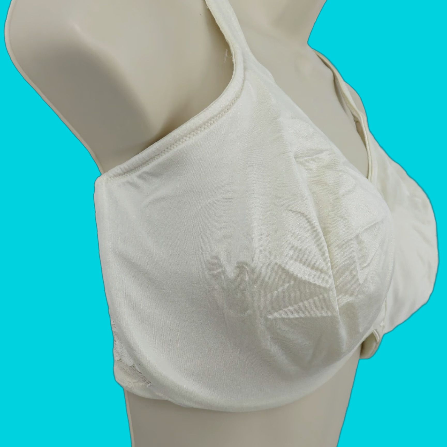 Vintage Lilyette Bra 40DDD Cream Lace Underwire Unlined Minimizer Plus Size 40D DD D? Size ONE SIZE - 1 Thumbnail