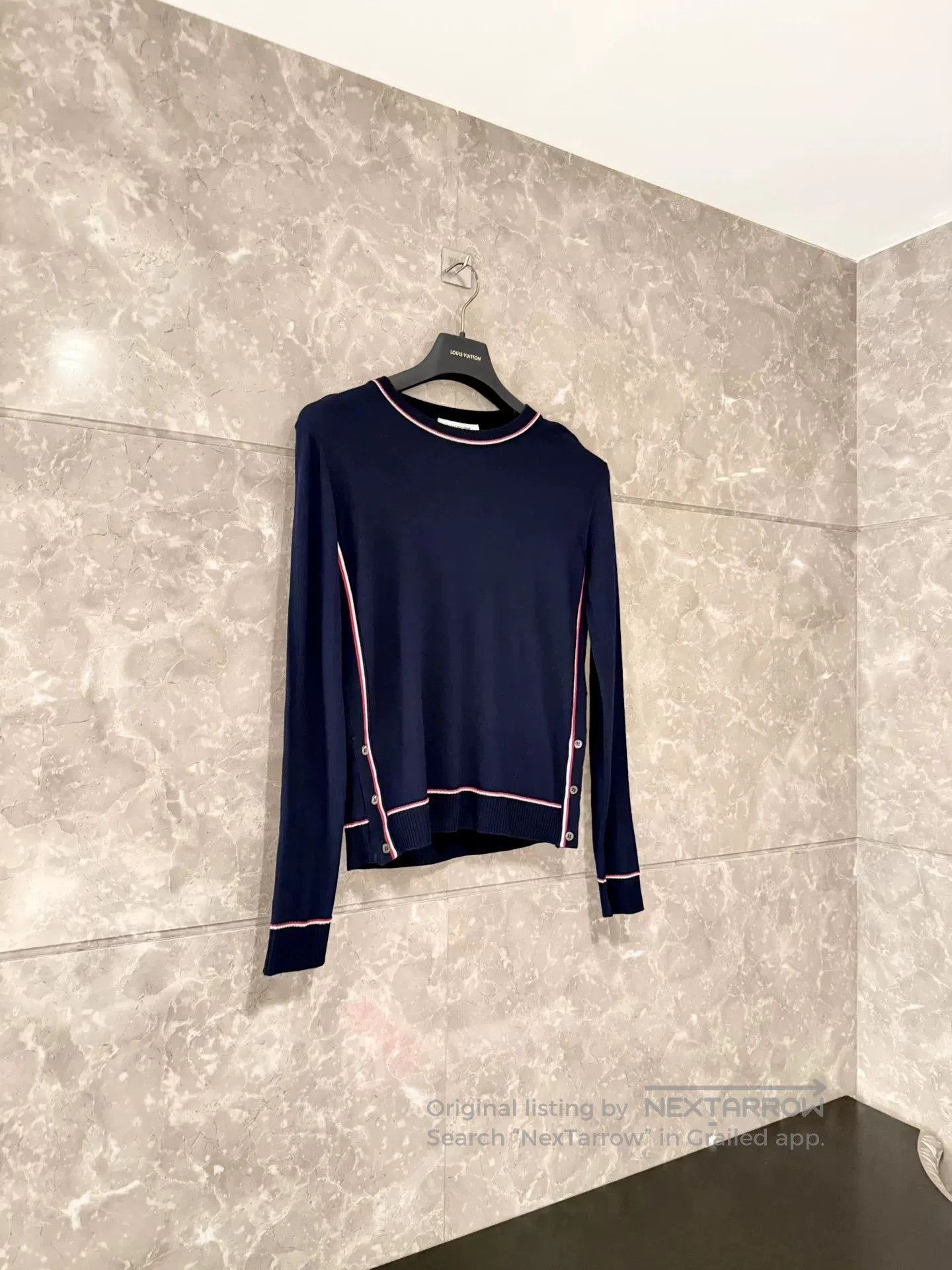 Thom Browne Thom Browne Dark Blue Stripe Lightweight Knit. Size US XXS / EU 40 - 1 Thumbnail