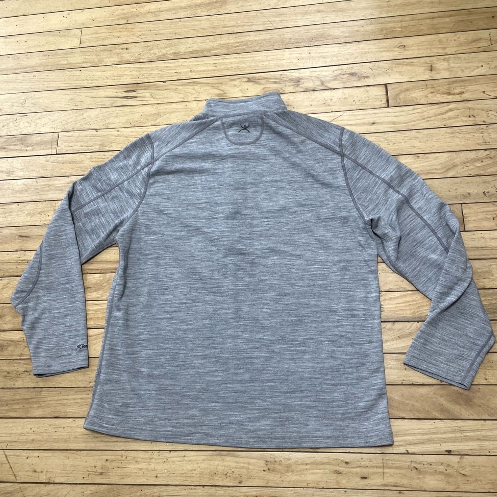 Vintage Terramar Mens XL Pullover Wool Blend 1/4 Zip Thermal Sweater Gray Size US XL / EU 56 / 4 - 2 Thumbnail