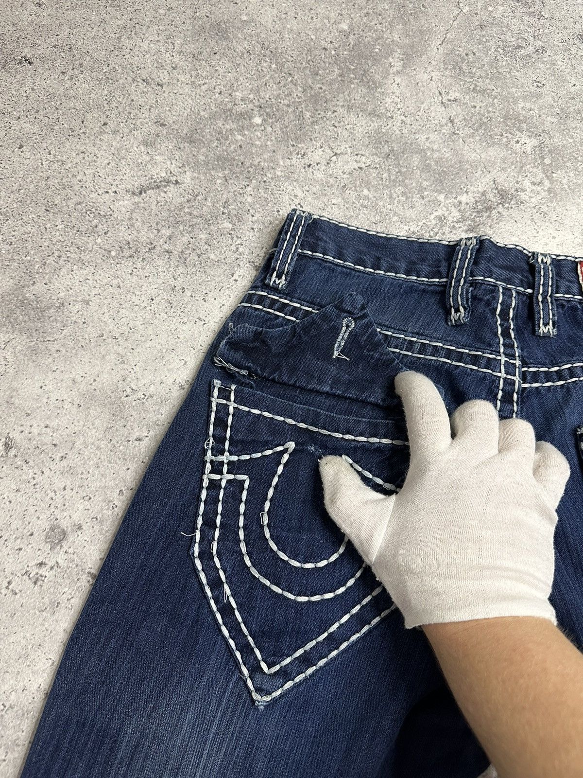 True Religion Rare Y2K True Religion Billy Super T Pocket Distressed Pants Size US 32 / EU 48 - 10 Thumbnail