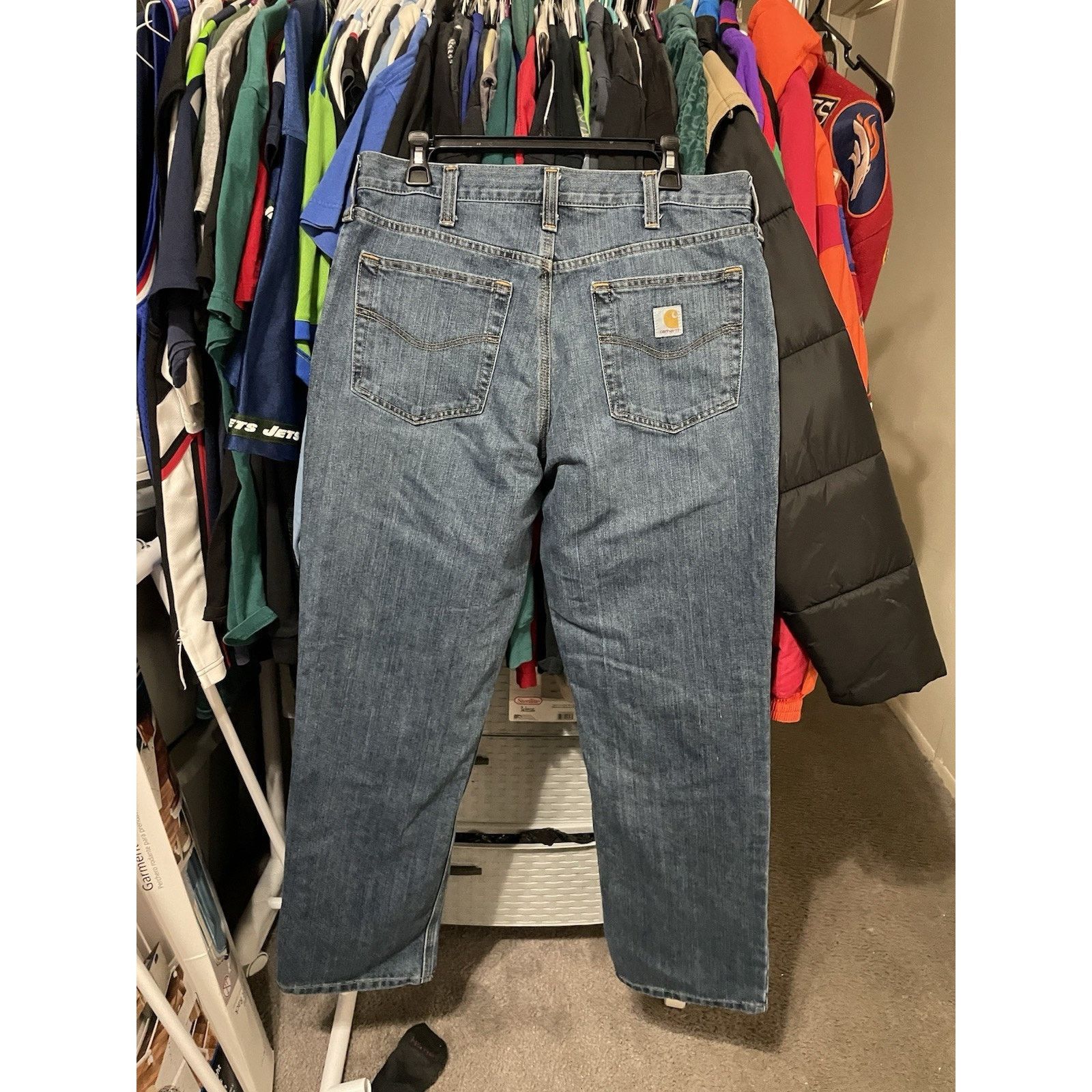 Carhartt Size 34x32- Carhartt Jeans Relaxed Fit Straight Leg Denim Size US 34 / EU 50 - 2 Thumbnail