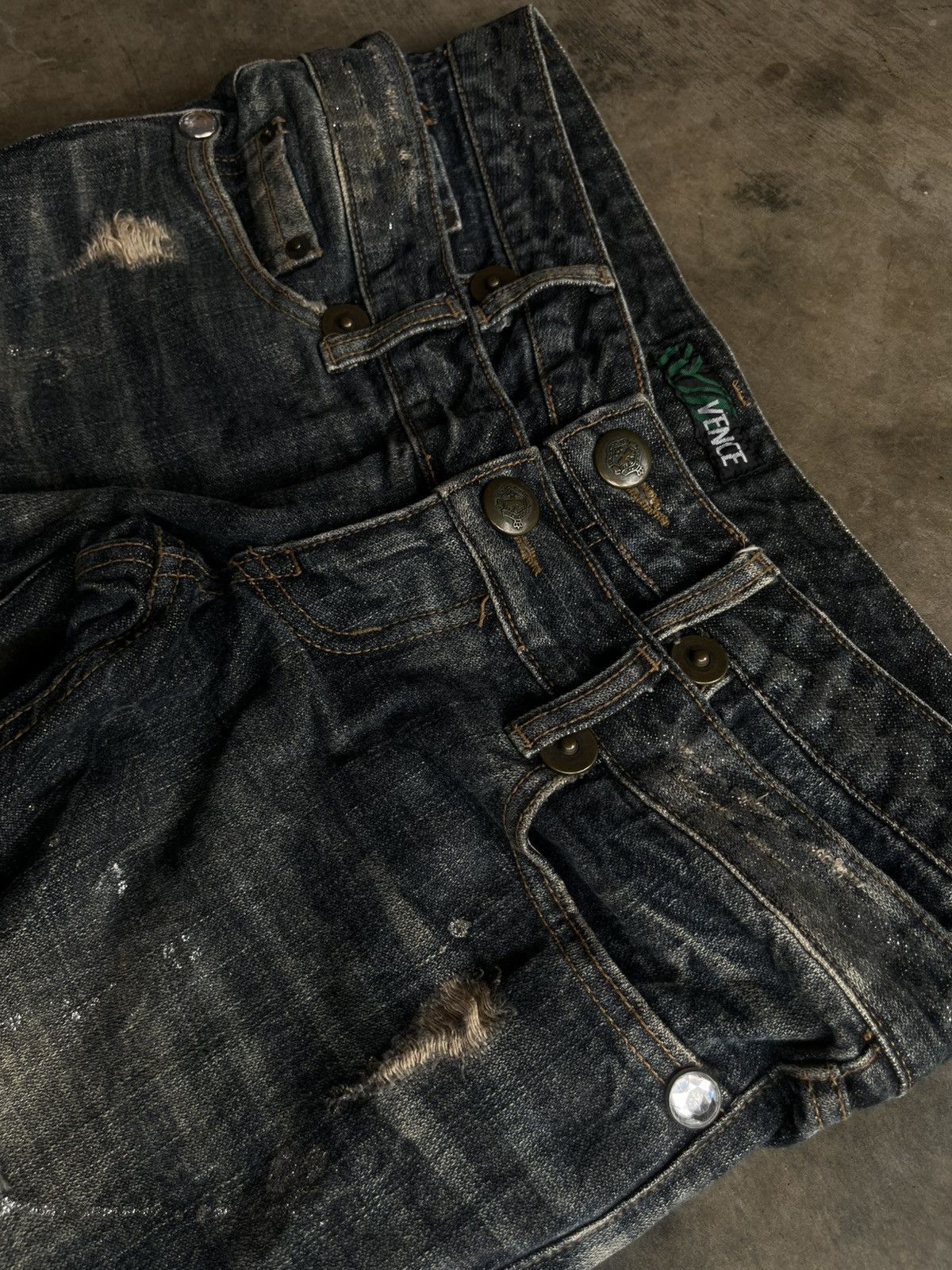 Isamu Katayama Backlash 2000s JAPANESE VENCE DISTRESSED FLARE BOOTCUT PANTS DENIM Size US 29 - 7 Thumbnail