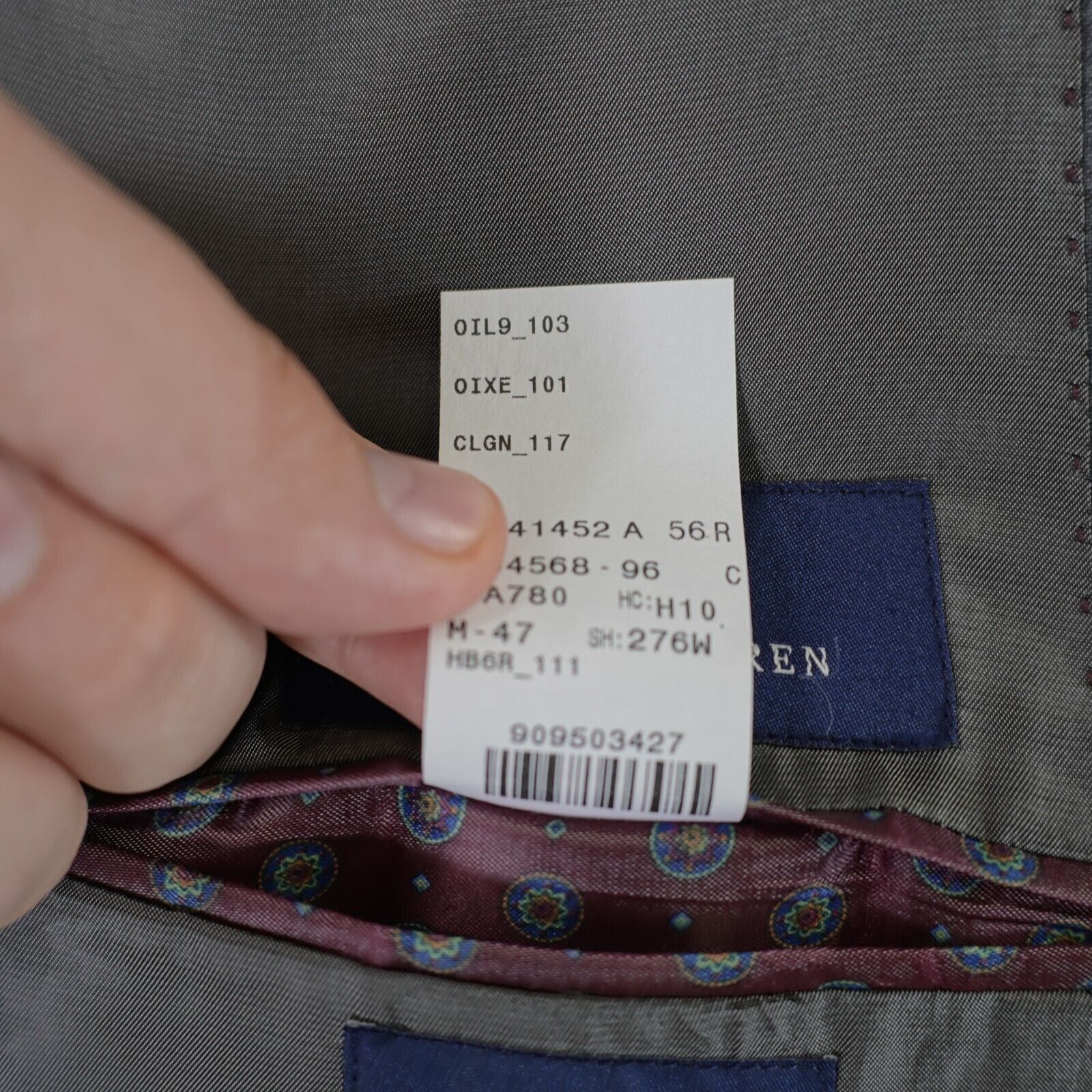 Ralph Lauren Ralph Lauren Gray Plaid 2 A Piece Suit 54L 52/30 Flat Front Size 54L - 13 Thumbnail