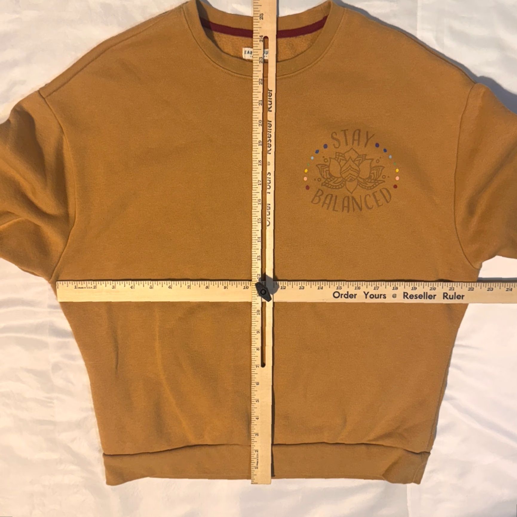 Vintage Earthbound Sweatshirt Small Hippie Boho Style Chakra Stay Balanced Size S / US 4 / IT 40 - 5 Thumbnail