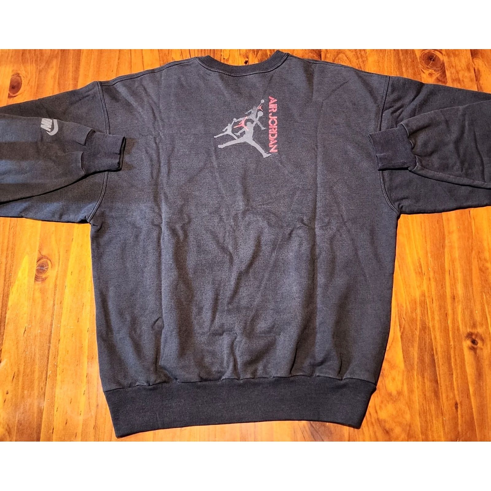 Nike VINTAGE Nike Air Jordan Jumper Large L Black 90s OG 5 Michael Jordan Pullover Mens Rare Size US L / EU 52-54 / 3 - 6 Thumbnail