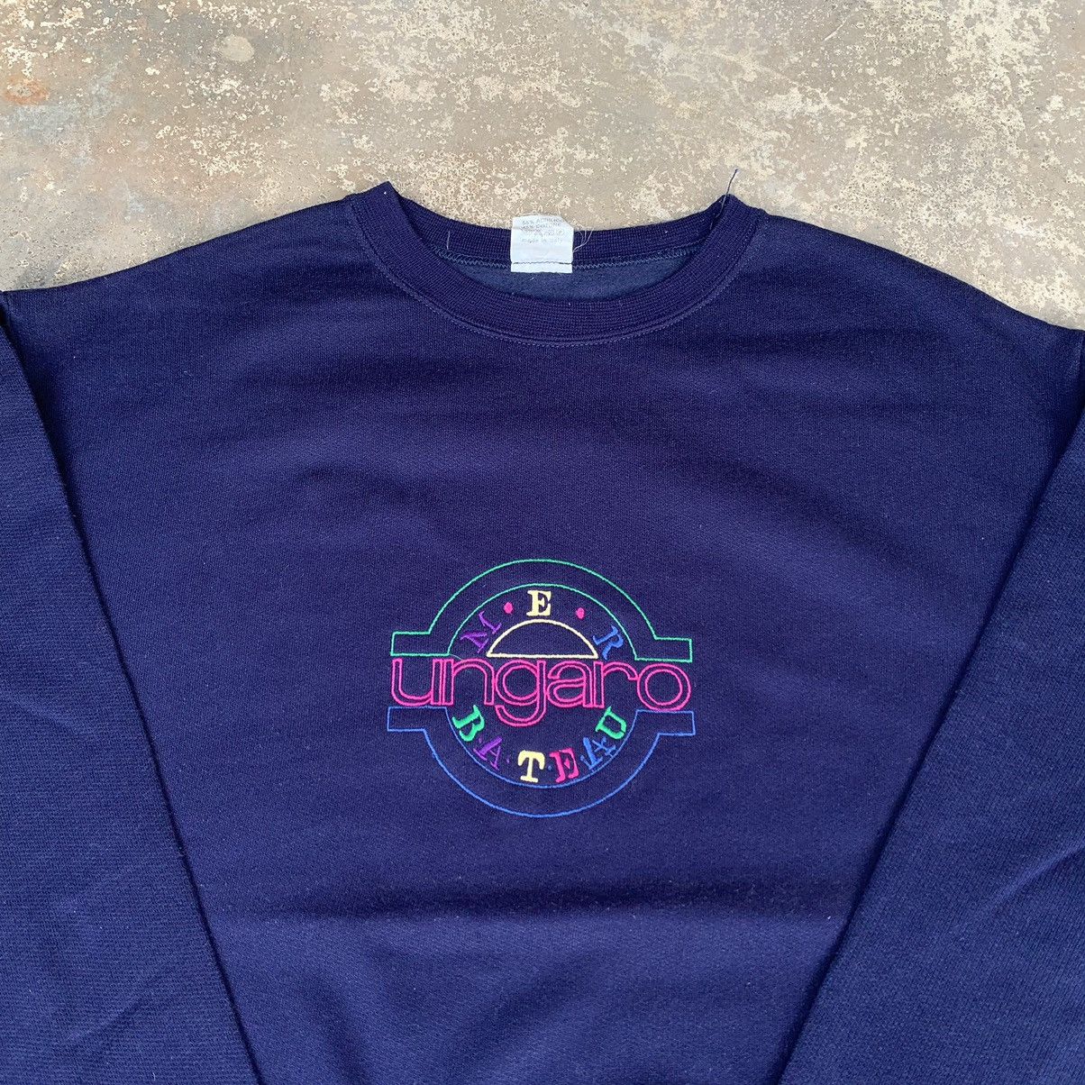 Ungaro Paris Vintage 90s Ungaro Paris Crewneck Embroidered Logo Size US L / EU 52-54 / 3 - 4 Thumbnail