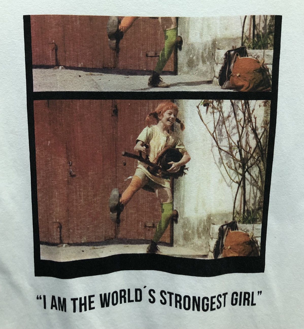 Zara Zara Pippi Longstocking "IAmTheWorld'sStrongestGirl" T-Shirt Size US L / EU 52-54 / 3 - 3 Thumbnail