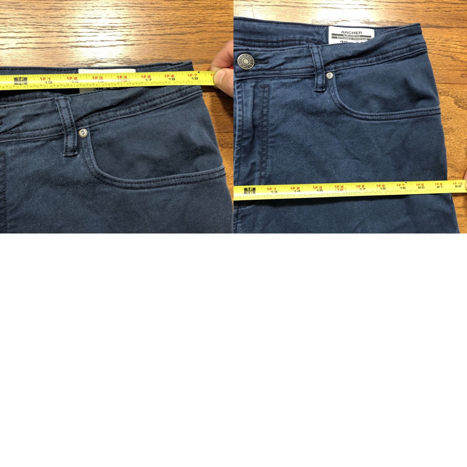 Buffalo David Bitton Buffalo David Bitton Archer Slim Stretch Pants Mens 38x34 38x33 Navy Blue Size US 38 / EU 54 - 9 Thumbnail