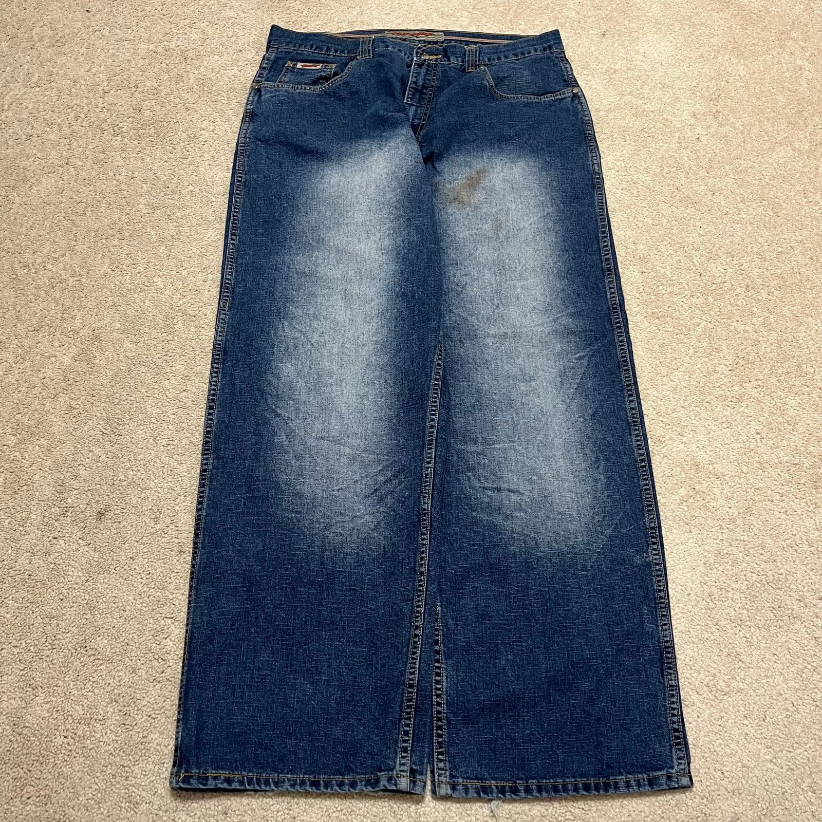 Other Brooklyn Express Y2K Baggy Skater Acid Washed Faded Jeans 36 Size US 36 / EU 52 - 2 Thumbnail