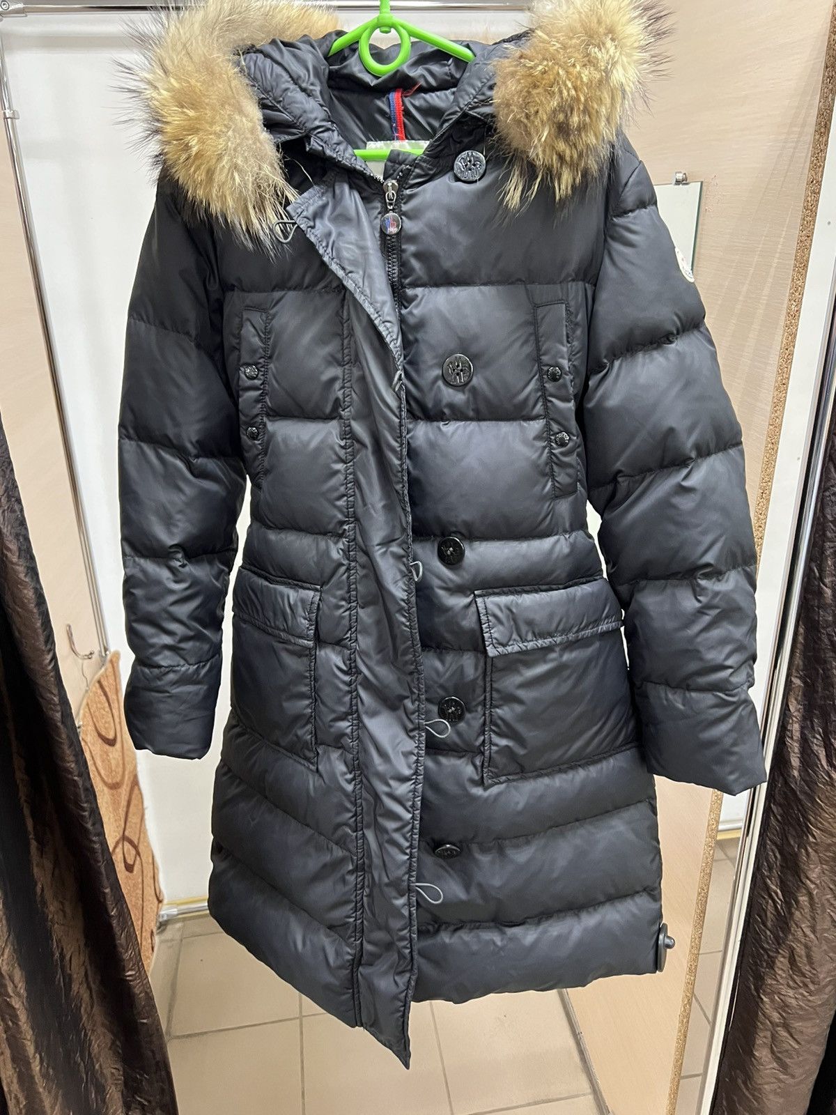 Moncler Down Jacket in Black, Women's (Size Medium)