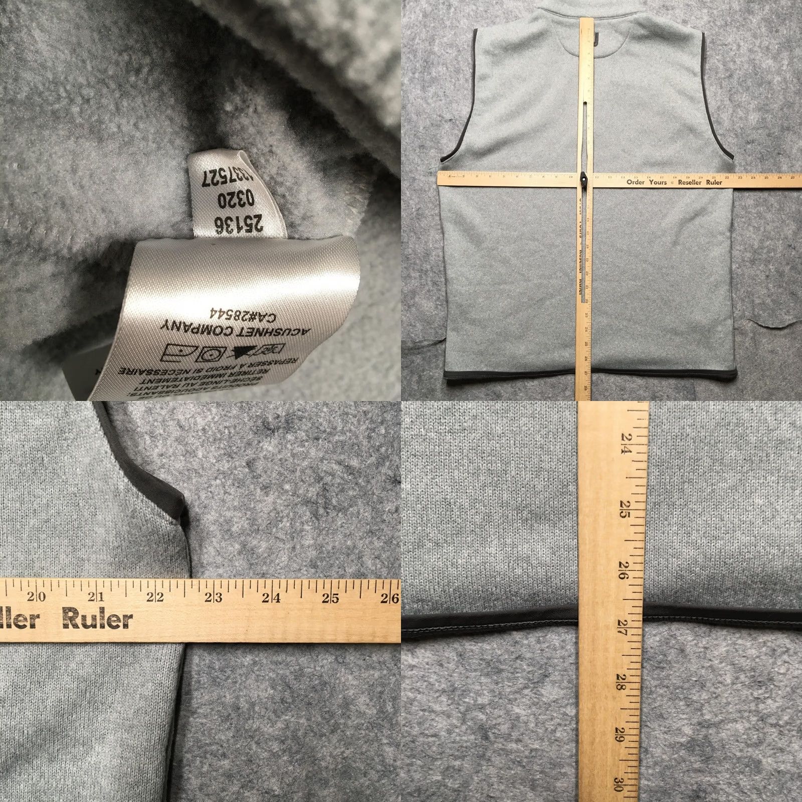 Footjoy FootJoy Mens Vest Sweater 1/4 Zip Mock Neck Fleece Golf Gray L Sleeveless Casual Size US L / EU 52-54 / 3 - 8 Thumbnail