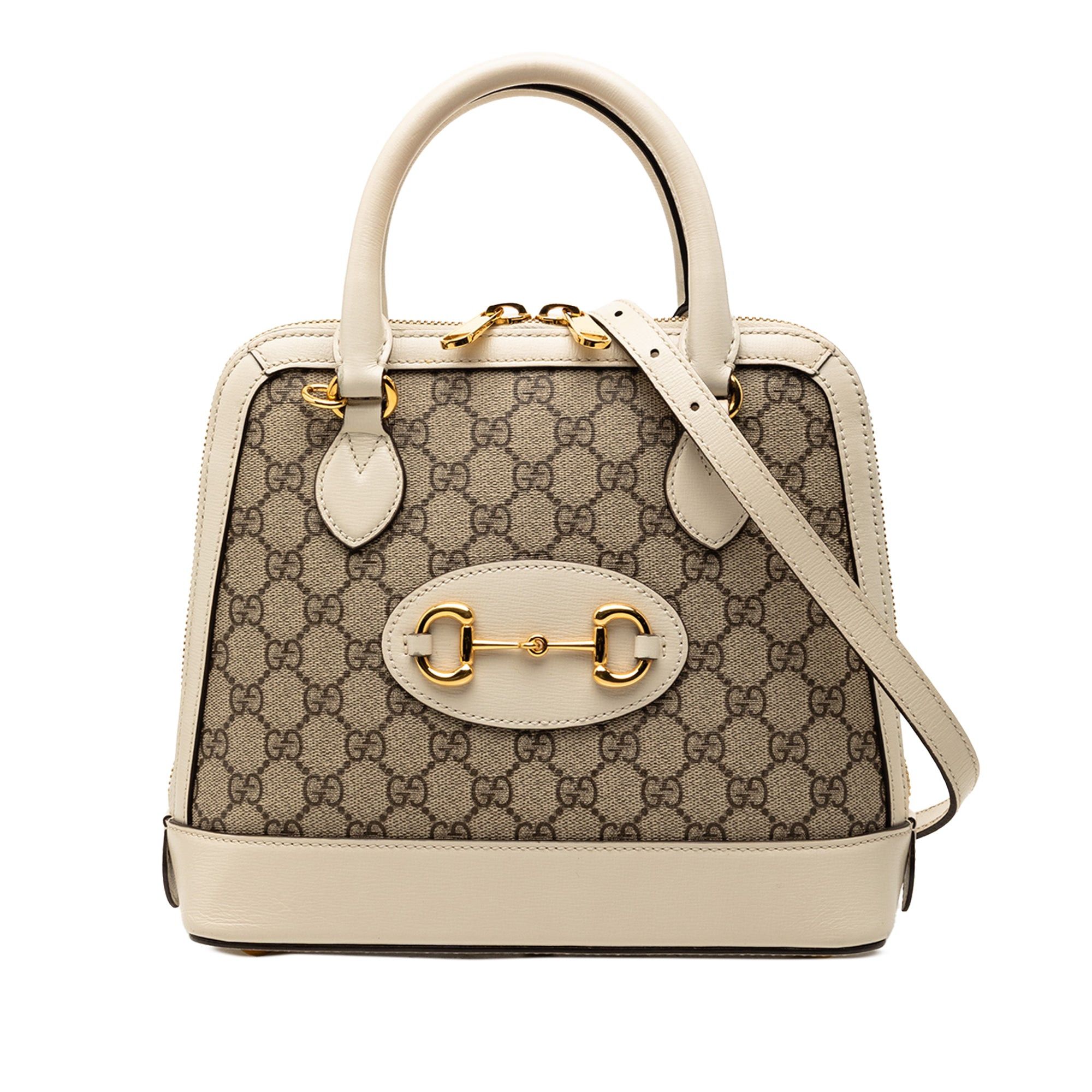 Gucci Small GG Supreme Horsebit 1955 Satchel Size ONE SIZE - 1 Thumbnail