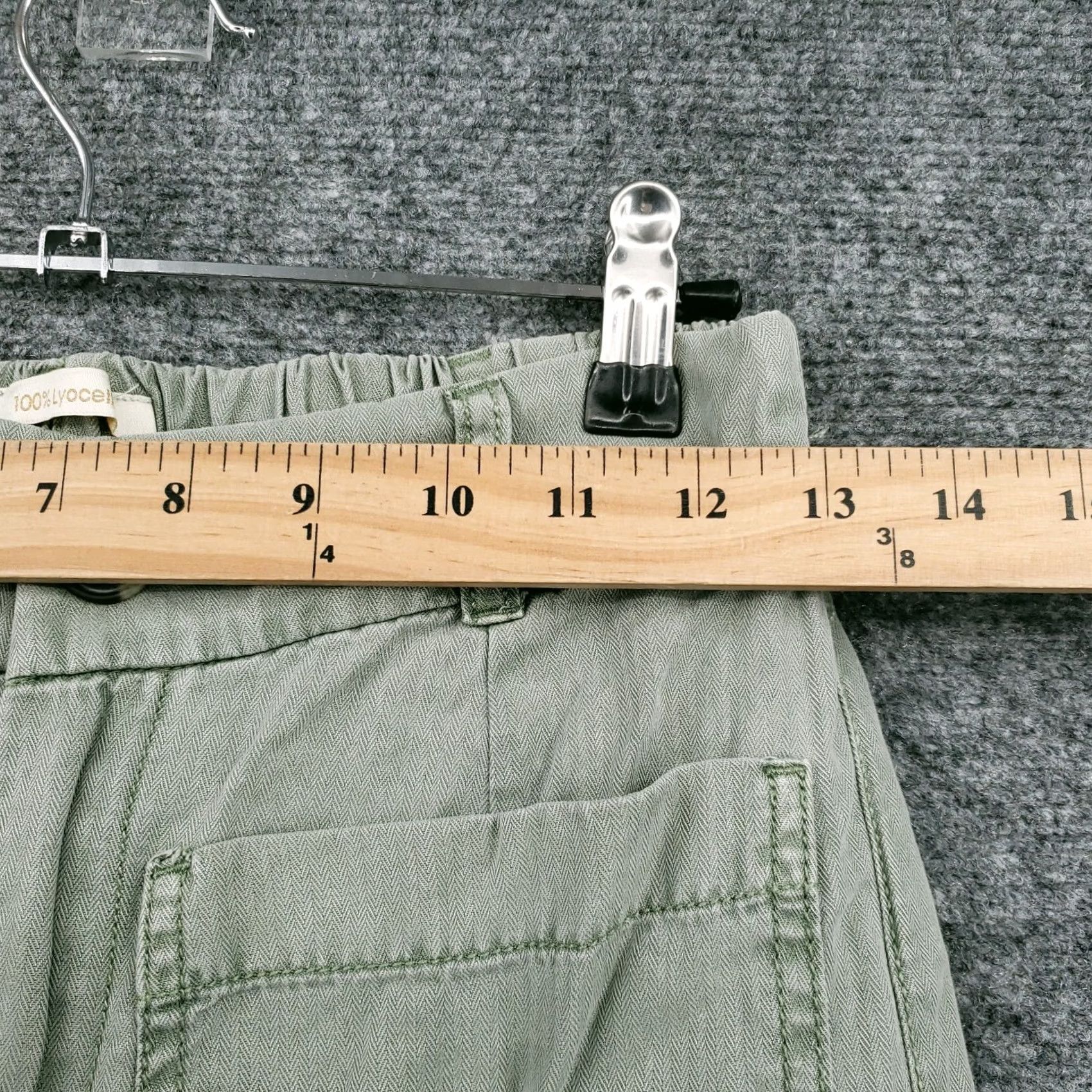 Cynthia Rowley Cynthia Rowley Pants Womens 2 Green Lyocell Wide-Leg High Rise Elastic Waist Shoes? Size 26" / US 2 / IT 38 - 7 Thumbnail