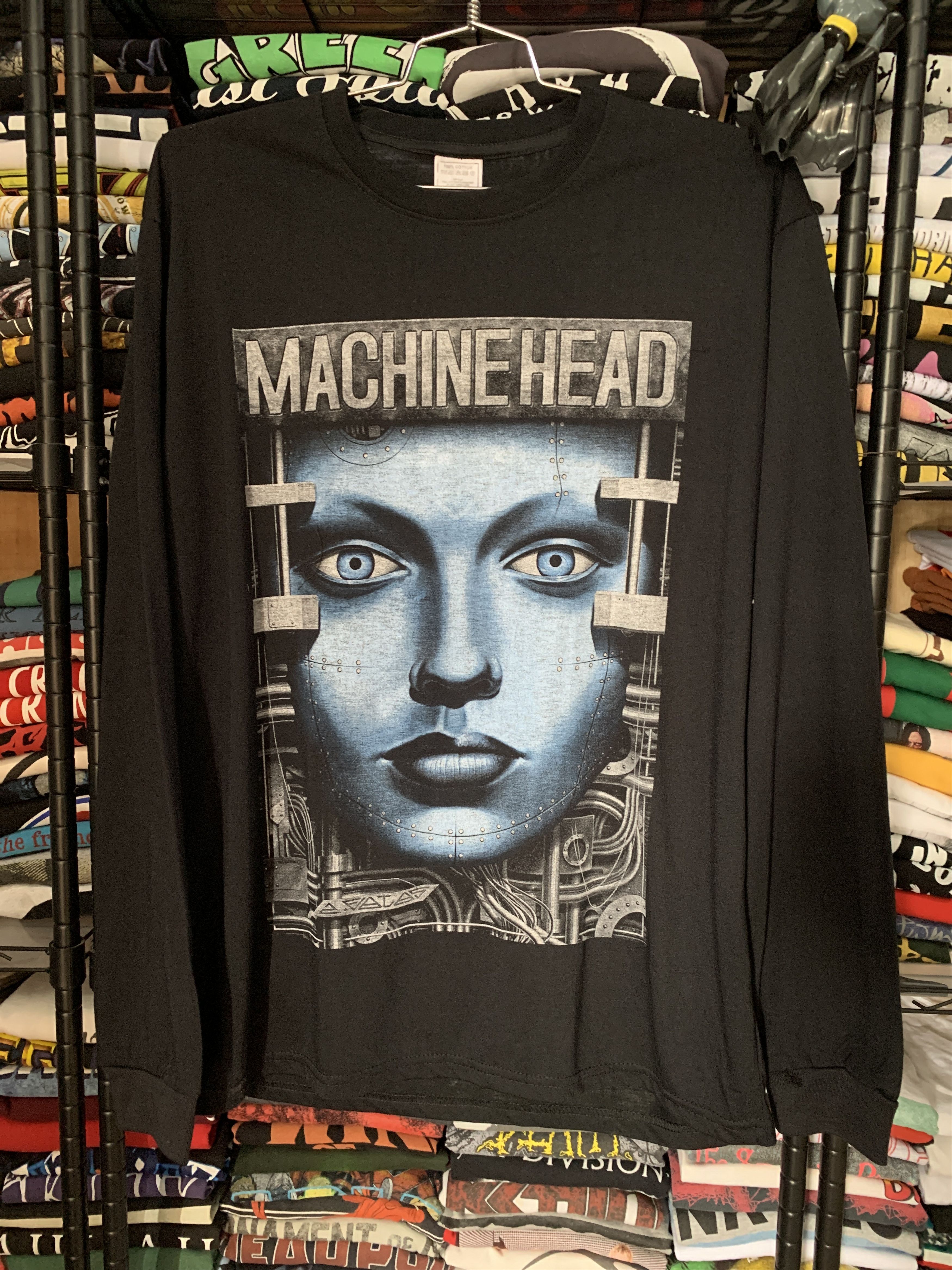 image of Band Tees x Vintage Machine Head Long Sleeve in Black, Men's (Size XL)