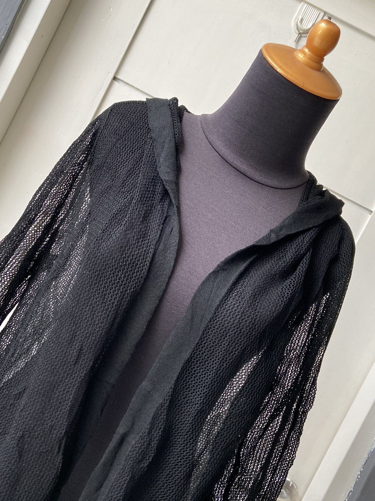 Designer LINEA FORMICA Black Mesh Cardigan Size US M / EU 48-50 / 2 - 14 Thumbnail
