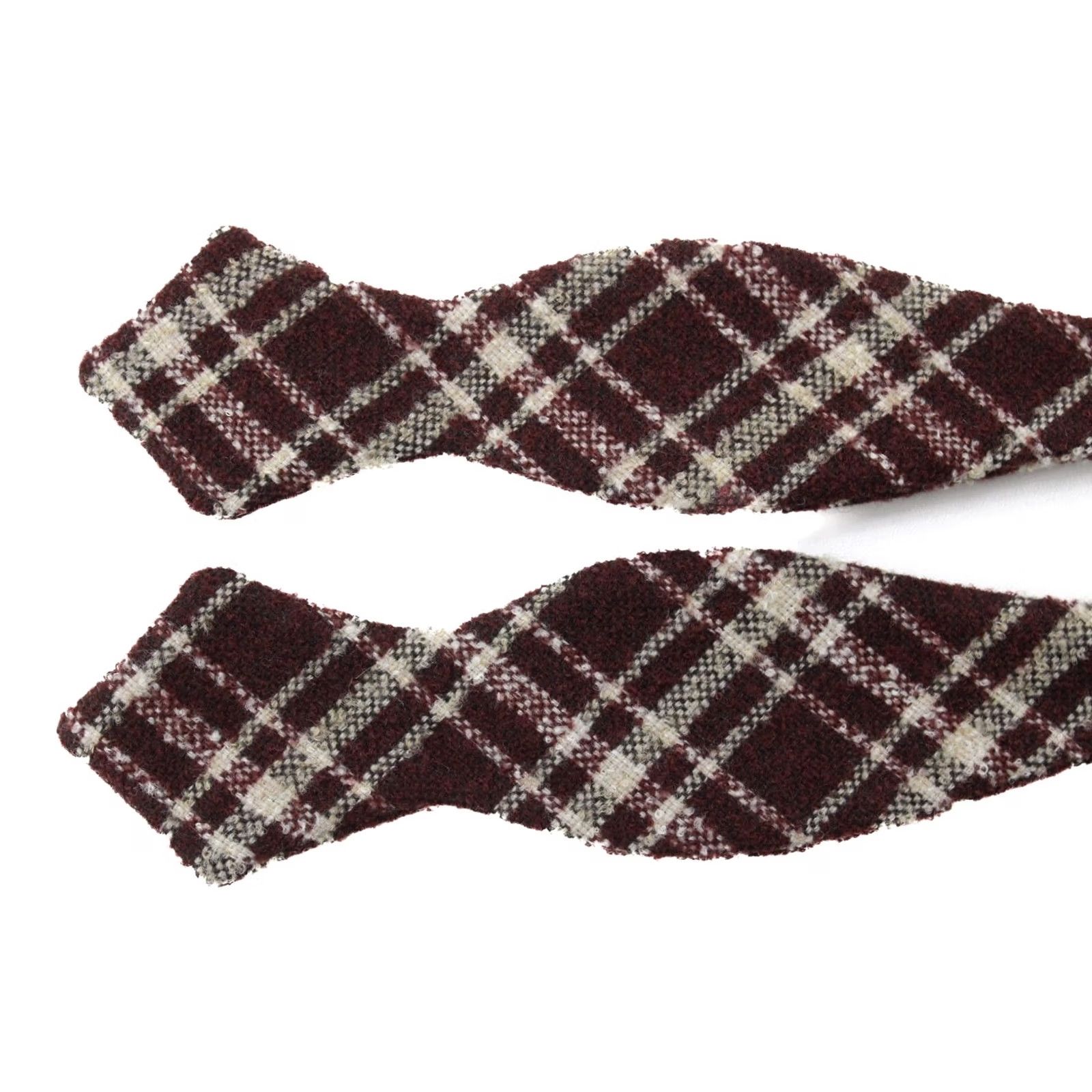 Suitsupply Suitsupply Tie Mens ONE SIZE Check Bordeaux Bow Men Wool Blend Adjustable Classic Size ONE SIZE - 2 Thumbnail