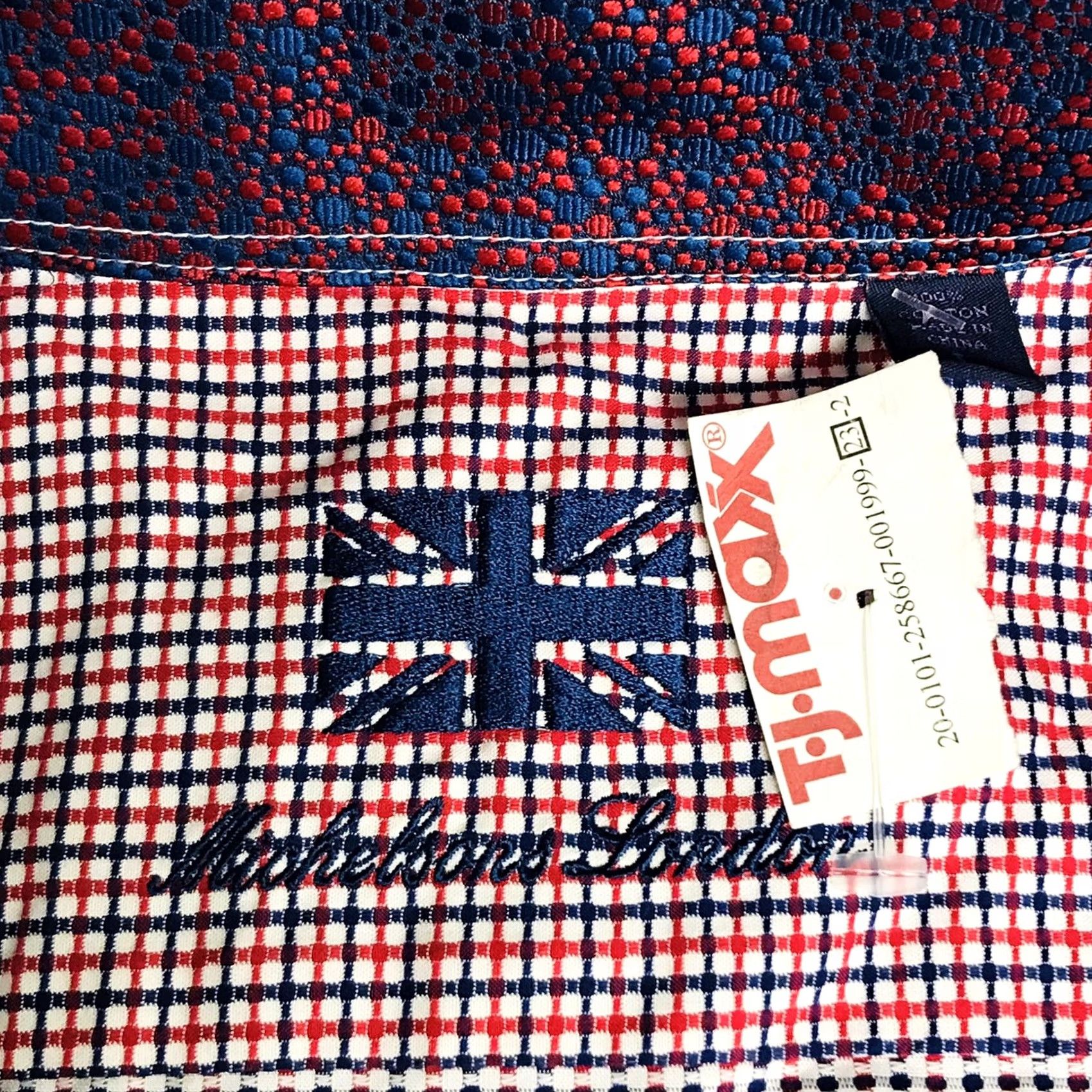 Vintage Michelsons of London Men Red/Blue Check Plaid Button-Up Long Sleeve Shirt L Size US L / EU 52-54 / 3 - 2 Thumbnail