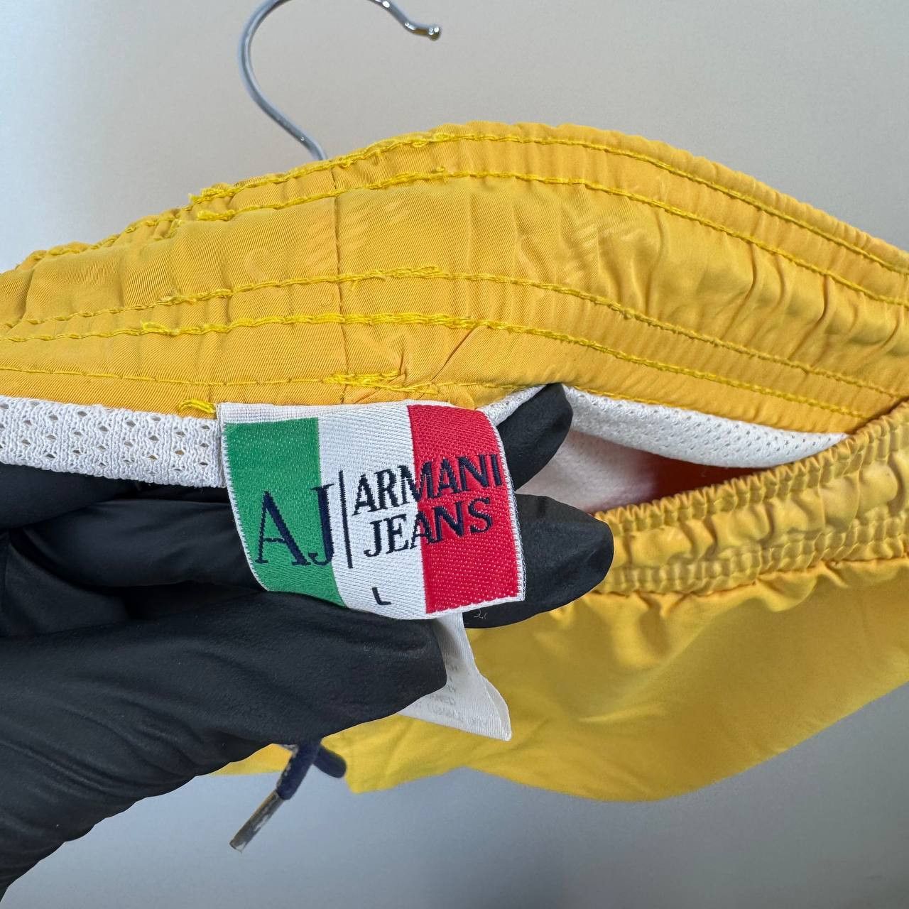 Armani Armani Jeans Aj Swim Shorts Yellow Logo Mens Size L Size US 34 / EU 50 - 3 Thumbnail