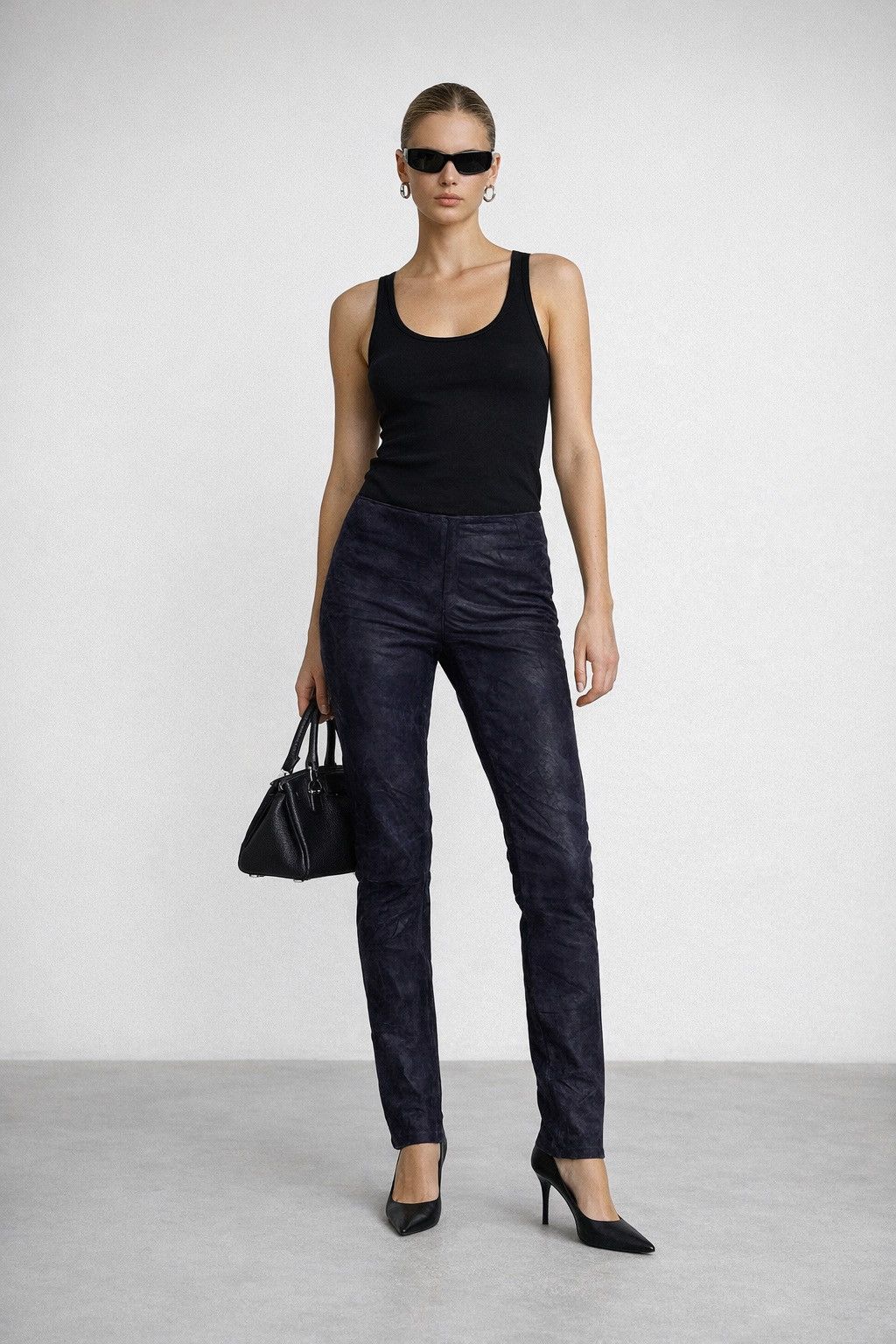 Balenciaga BALENCIAGA LEATHER LAMBSKIN PANTS-MADE IN FRANCE Size 28" / US 6 / IT 42 - 1 Thumbnail