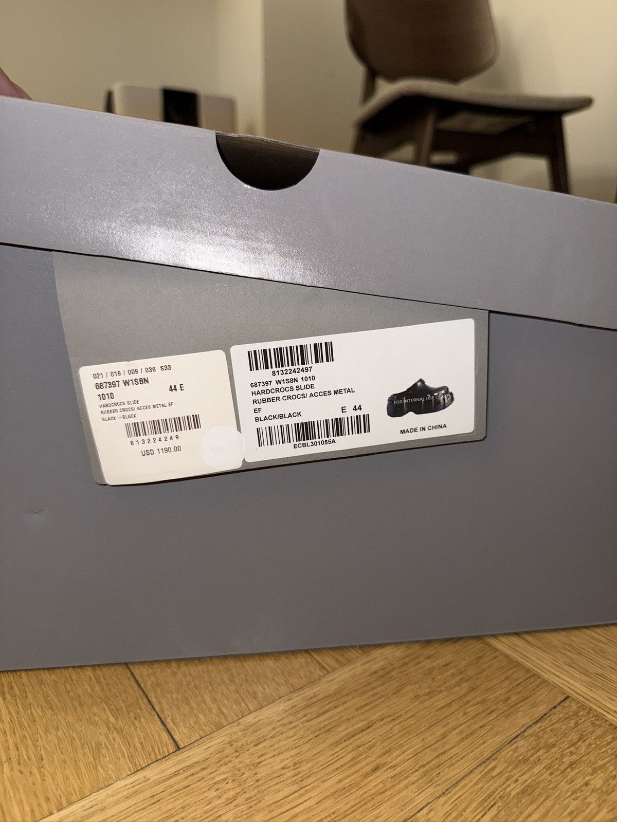 Balenciaga × Crocs Balenciaga Hardcrocs Black on Black Size US 11 / EU 44 - 3 Thumbnail