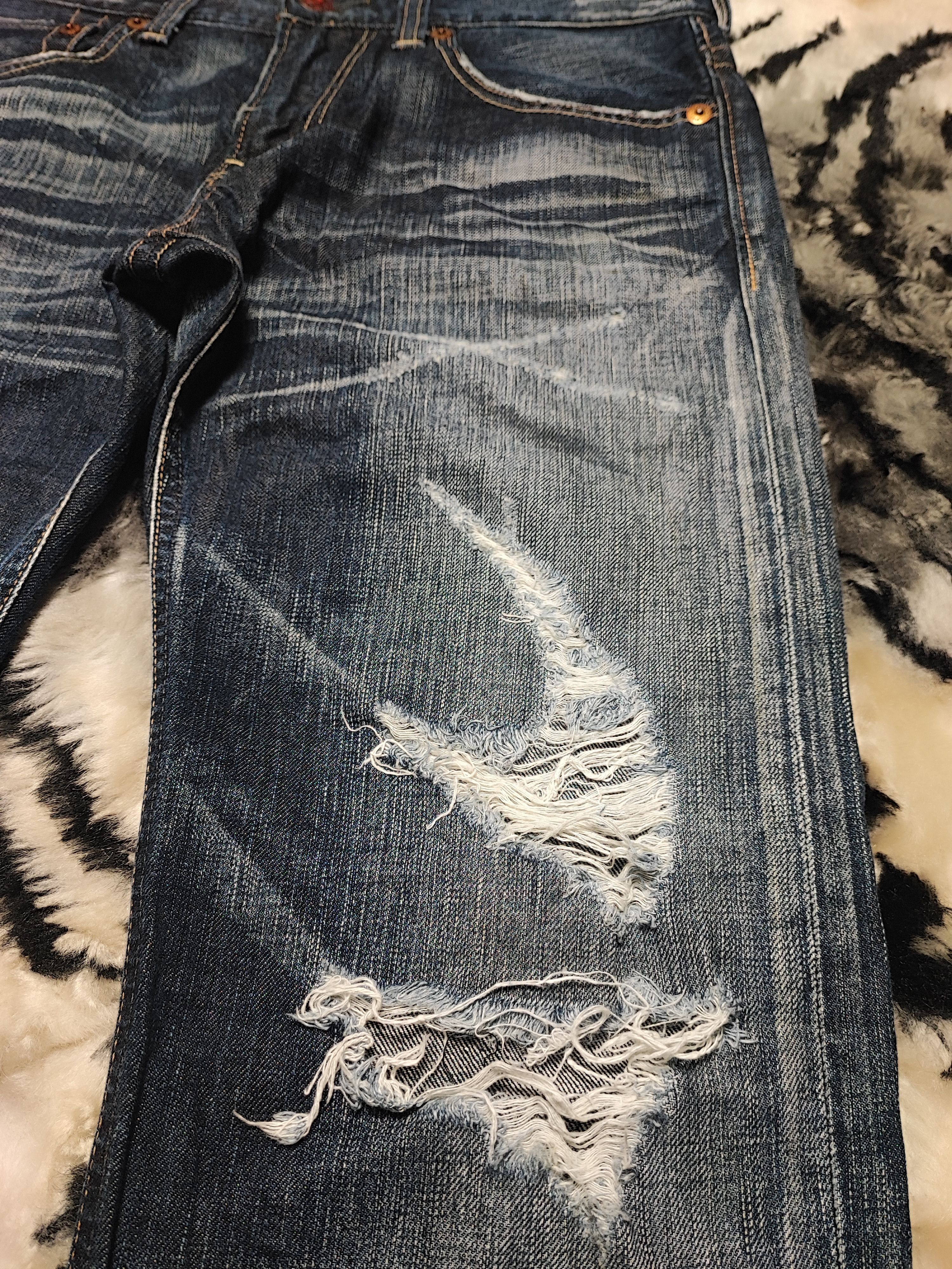 Edwin Edwin 503 Blue Trip Japan Distressed Jeans Size US 32 / EU 48 - 6 Thumbnail