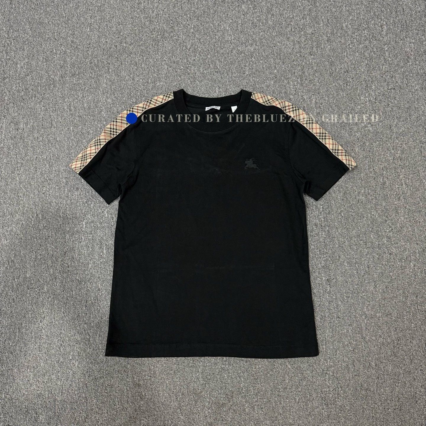 Burberry Burberry Black Check Panel Short Sleeve Size US S / EU 44-46 / 1 - 1 Thumbnail
