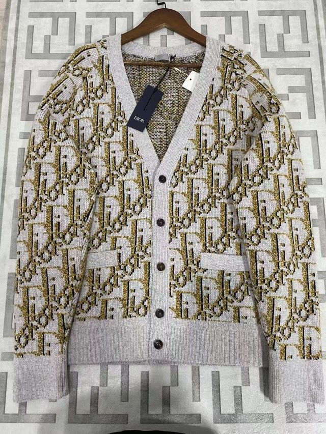 Dior Dior Oblique Pattern Cardigan Size XL Size US XL / EU 56 / 4 - 1 Thumbnail