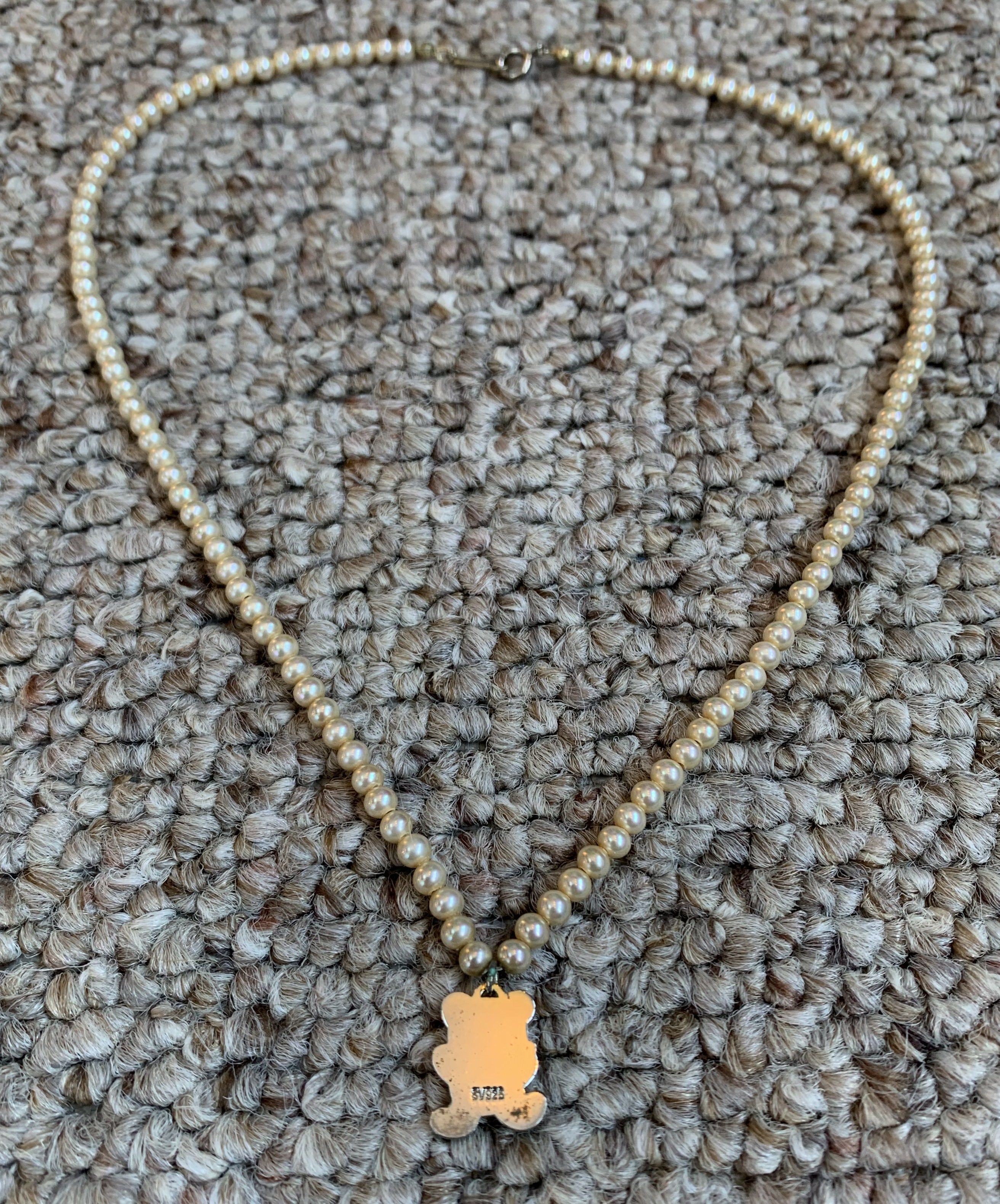 Hysteric Glamour Hysteric Glamour Gold Plated Silver Fuck Bear Pearl Necklace Size ONE SIZE - 6 Thumbnail