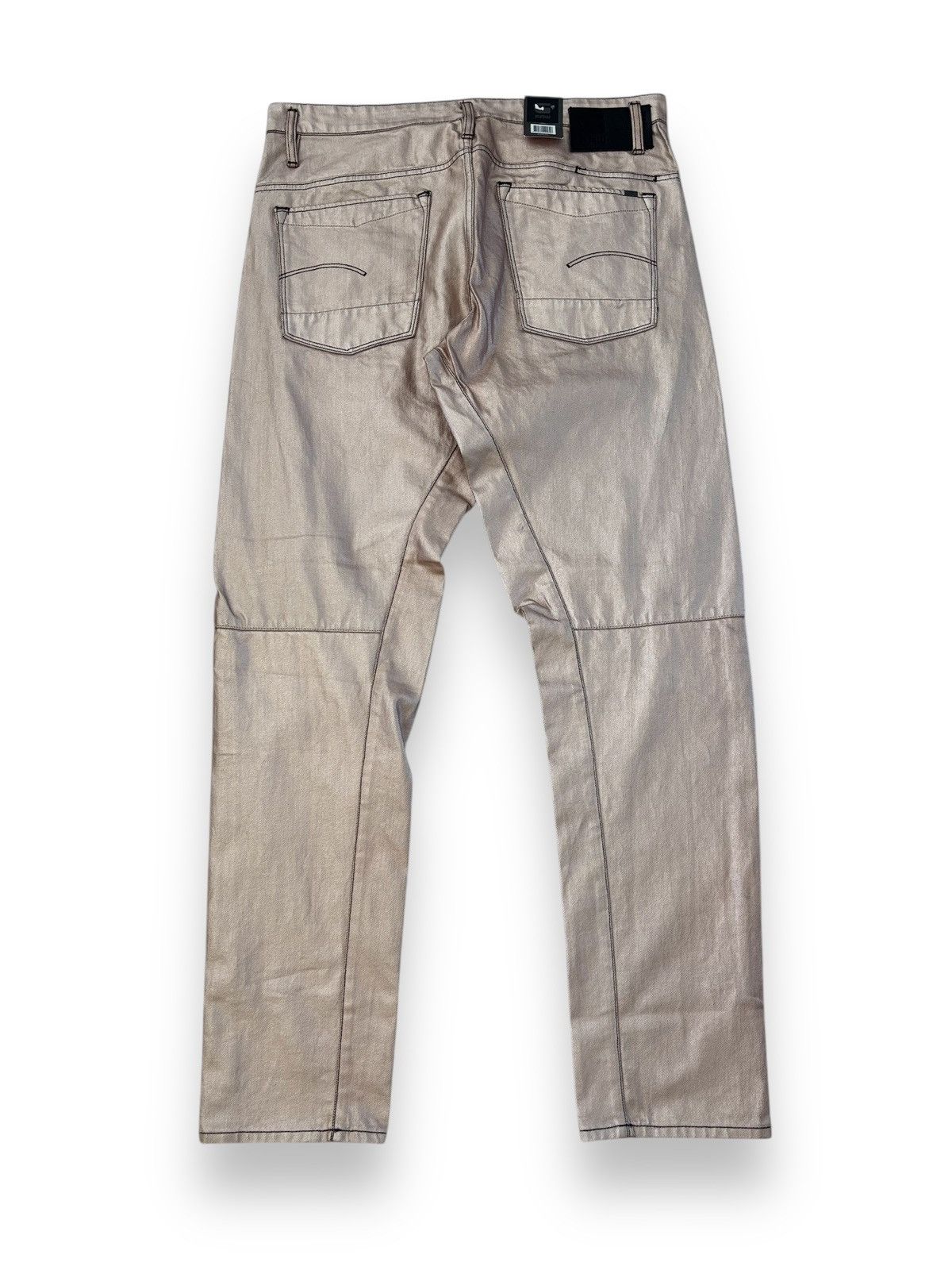 G-Star G-star raw scutar 3d gold metallic sato denim jeans Size US 33 - 2 Thumbnail