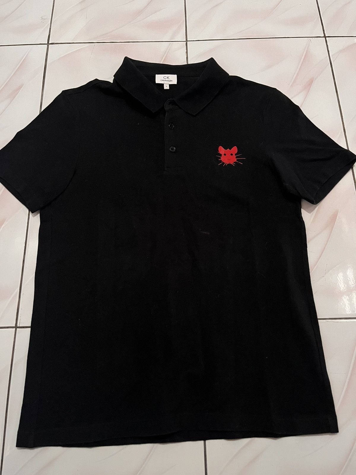 Calvin Klein Calvin Klein Rat Face Polo in Black Size US M / EU 48-50 / 2 - 1 Thumbnail