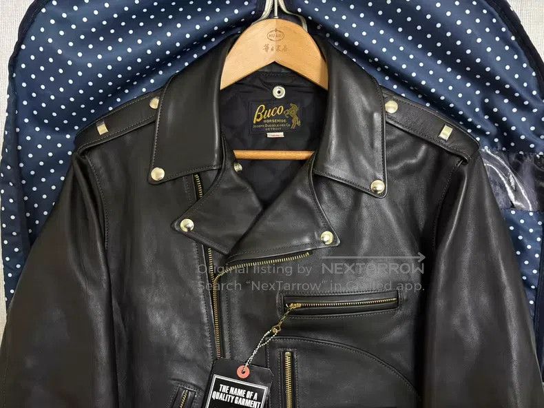 Buco Buco J24 cable-stayed leather jacket Size US M / EU 48-50 / 2 - 3 Thumbnail