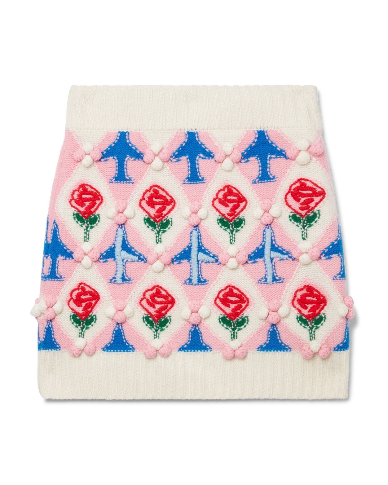 Casablanca o1mle1224 Argyle Mini Skirt in Multicolor Size 26" / US 2 / IT 38 - 1 Thumbnail