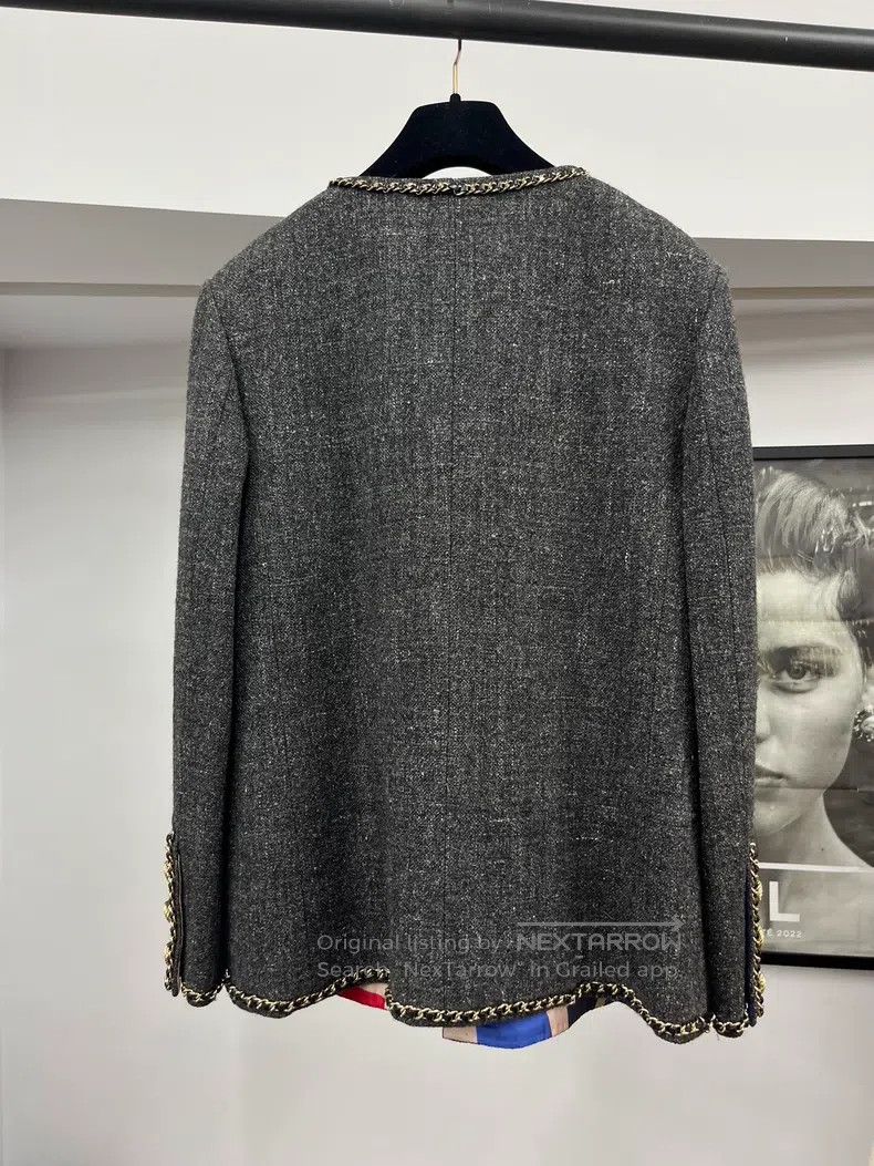 Chanel Chanel Grey four-pocket chain jacket Size XS / US 0-2 / IT 36-38 - 4 Thumbnail