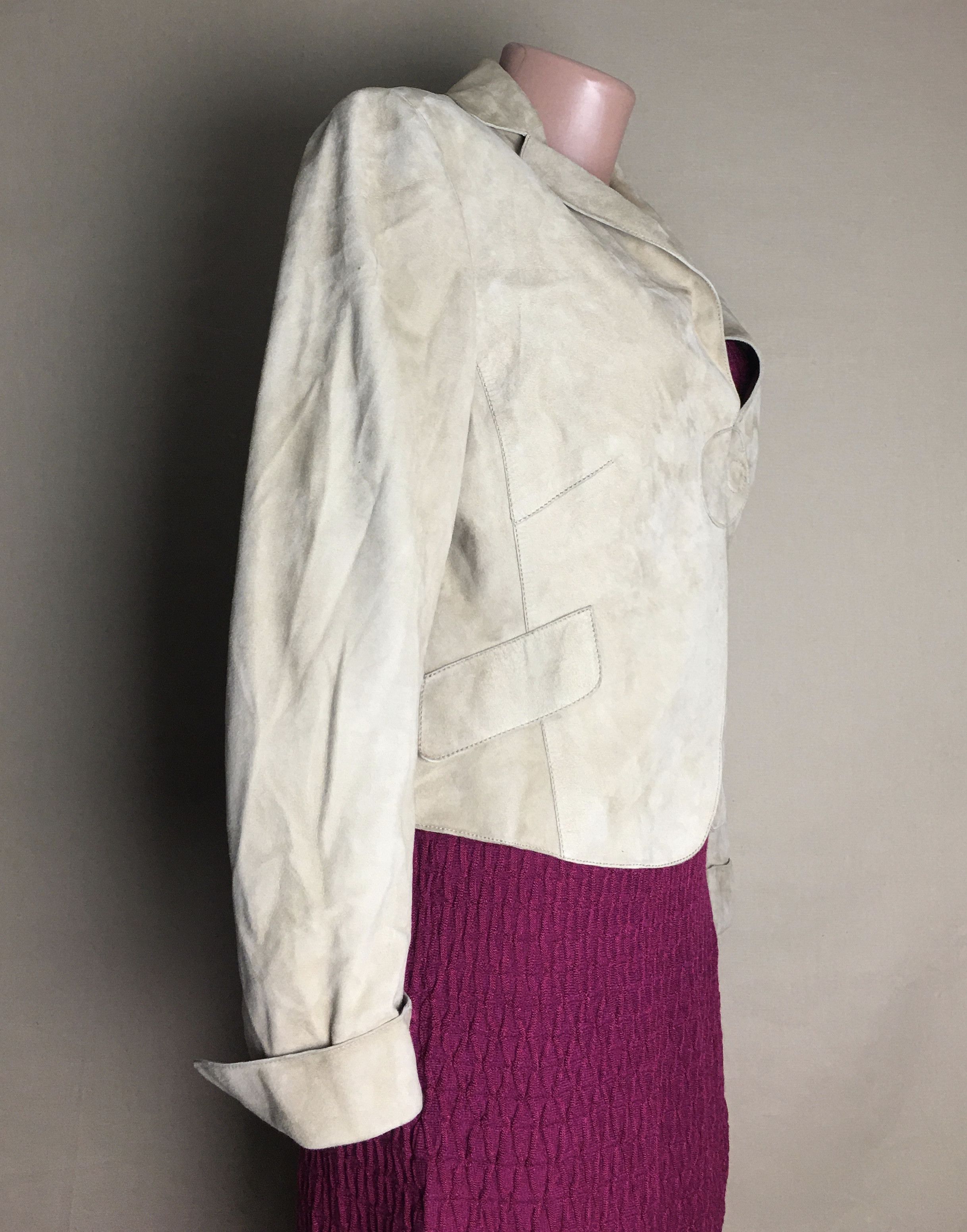 Akris AKRIS Punto Kid Suede Leather Blazer Jacket US10 EU40 Size L / US 10 / IT 46 - 4 Thumbnail