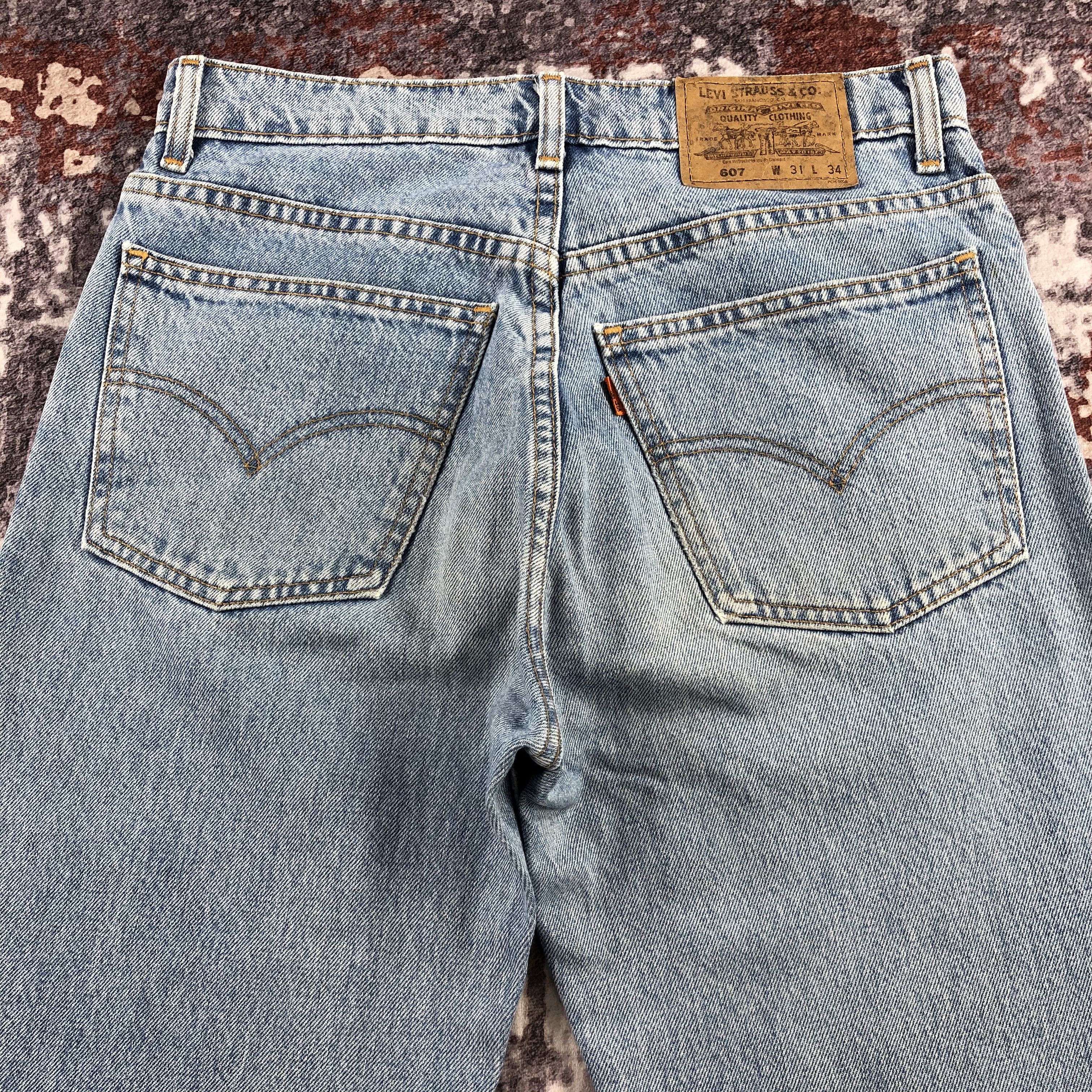Levi's × Vintage 90s Vintage Light Wash Levis 607 Jeans-JM2294 Size US 31 - 4 Thumbnail
