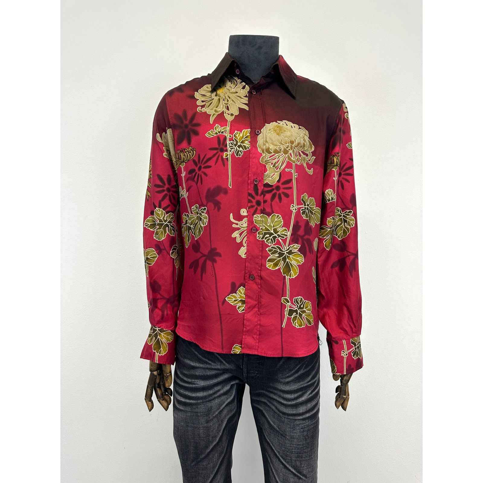 Gucci SS2001 Gucci by Tom Ford Chrysanthemum silk shirt Size US M / EU 48-50 / 2 - 1 Thumbnail