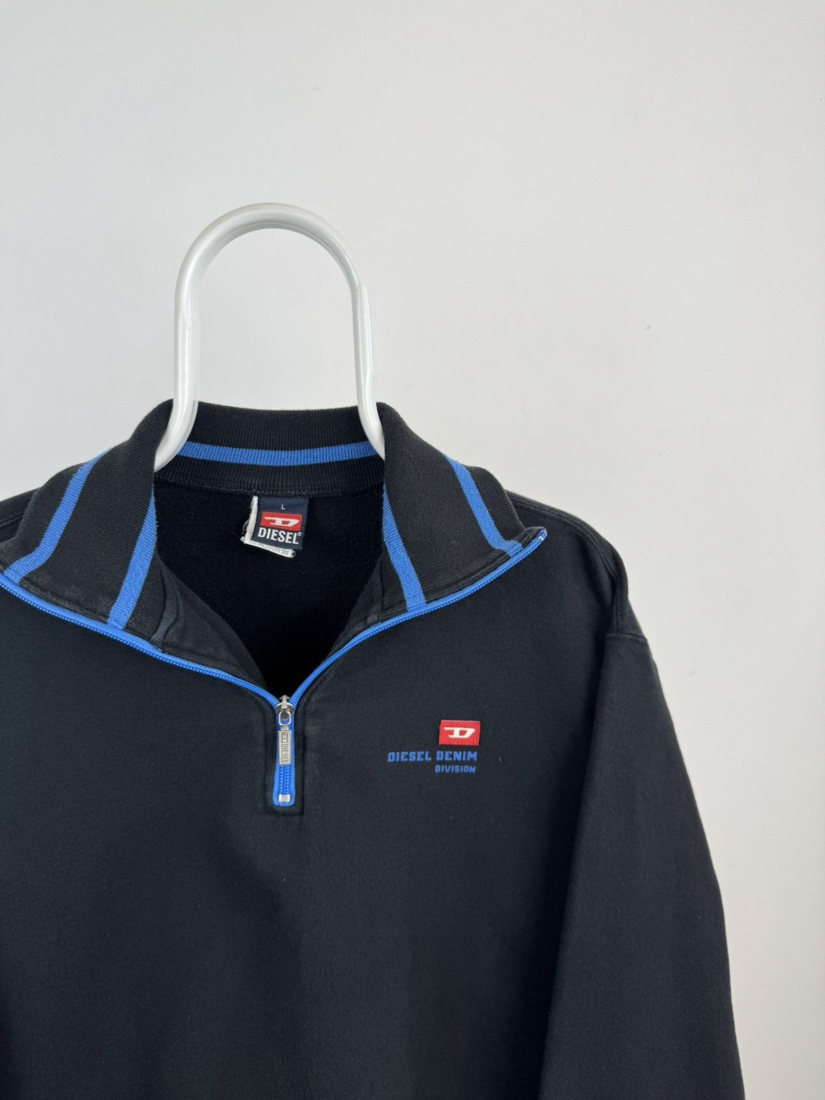 Diesel Vintage Diesel 1/3 Zip Pullower Made in Greece Size US L / EU 52-54 / 3 - 2 Thumbnail