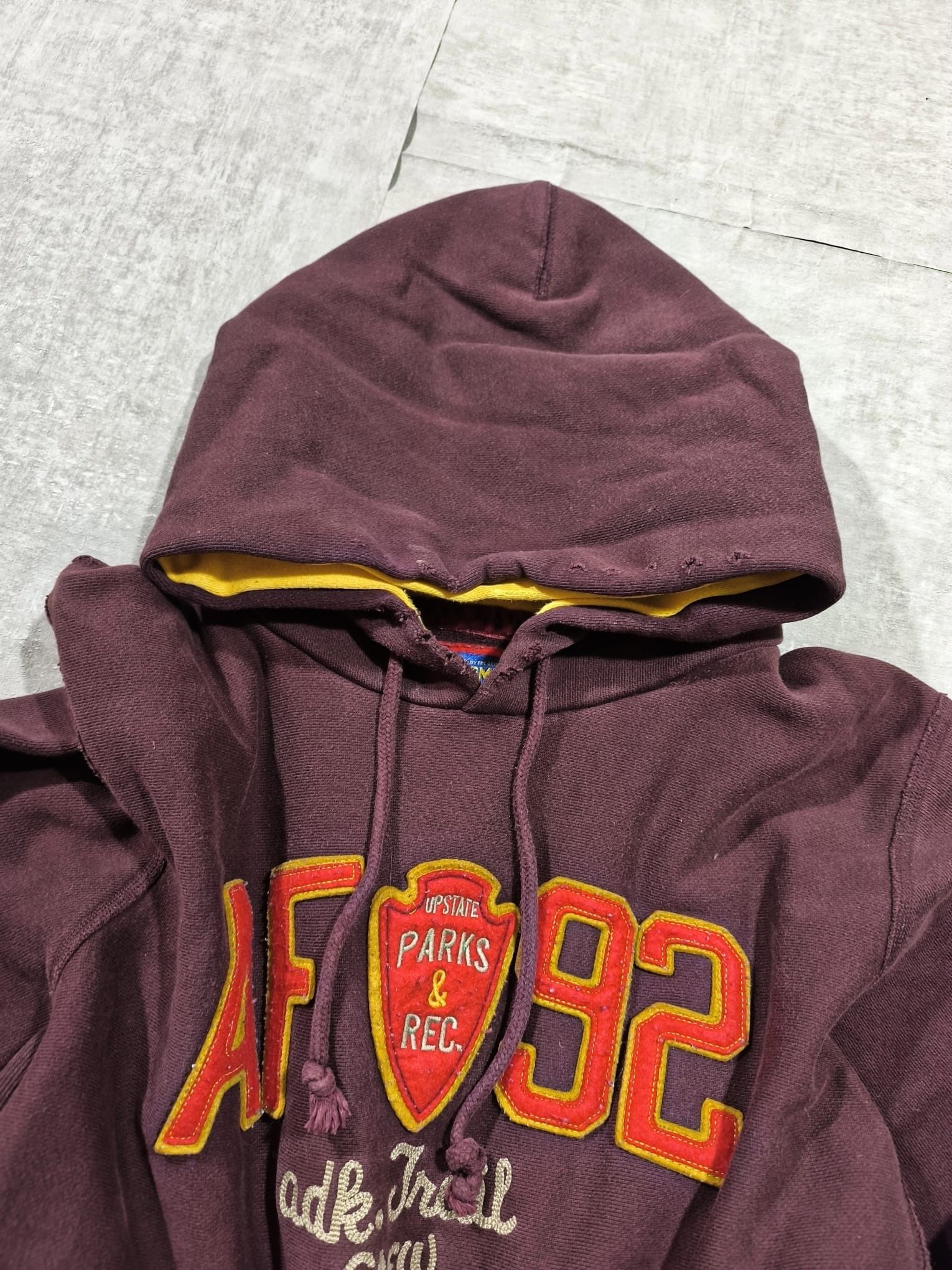Abercrombie & Fitch Abercrombie vintage trashed cropped hoodie heavyweight sz L Size US L / EU 52-54 / 3 - 6 Thumbnail