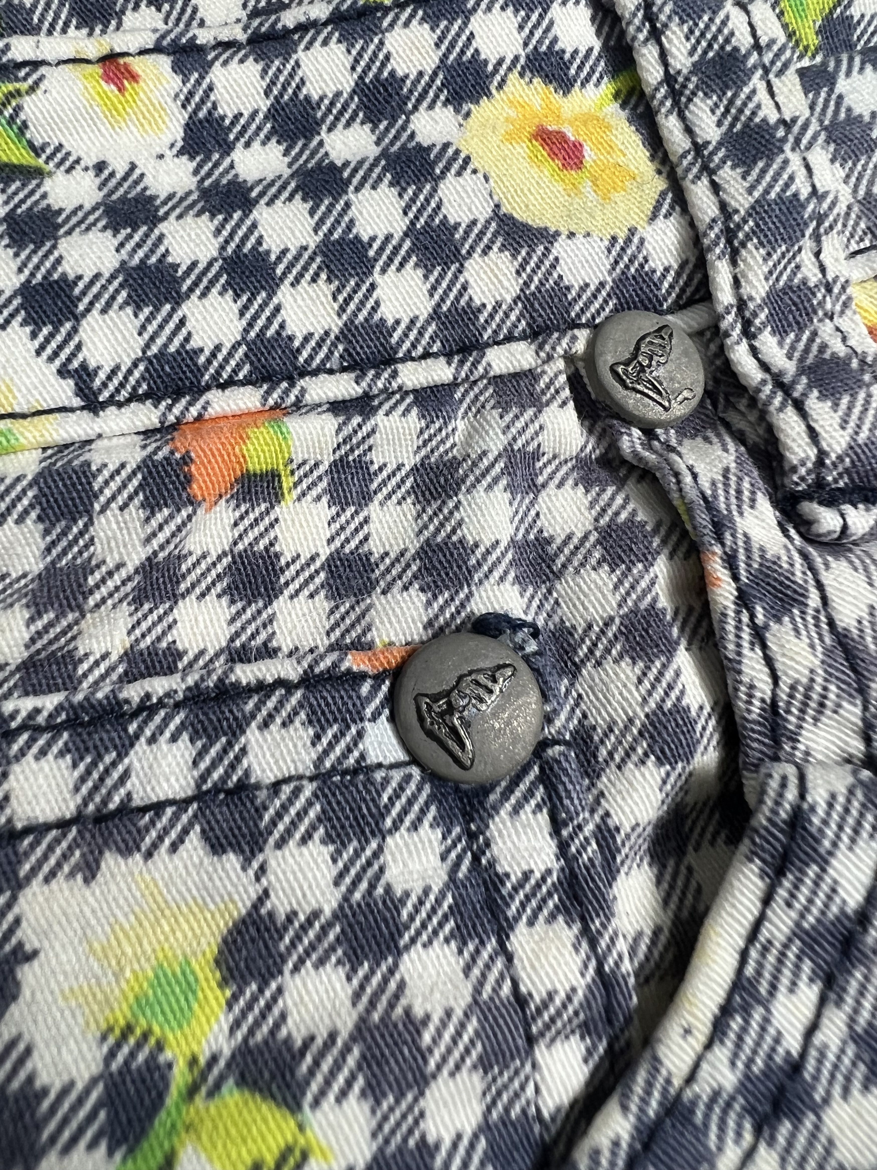 Trussardi Vintage Trussardi Jeans Plaid Flower Denim GTMPT361 Size 28" / US 6 / IT 42 - 7 Thumbnail