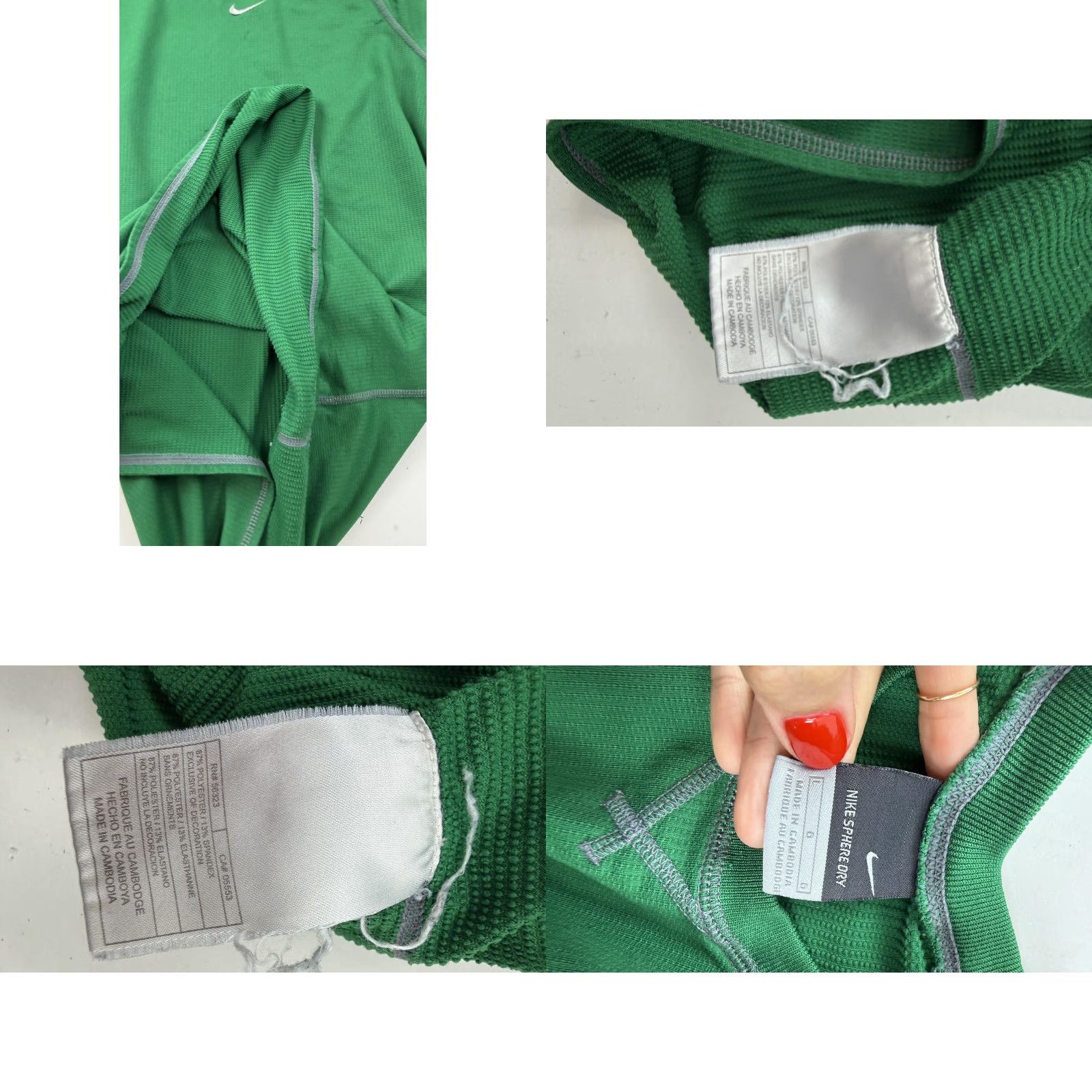 Nike Nike Shirt Mens Large Green Sphere Dry Short Sleeve Running Training Top Tee Size US L / EU 52-54 / 3 - 8 Thumbnail