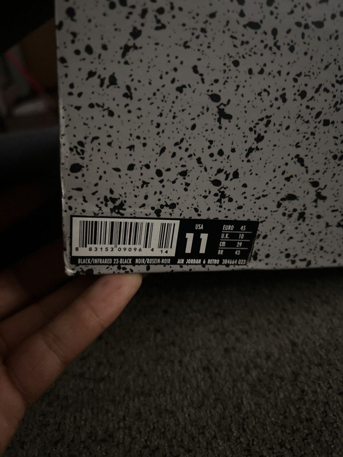 Nike 2014 DS JORDAN 6 INFRARED SIZE 11 Size US 11 / EU 44 - 1 Thumbnail