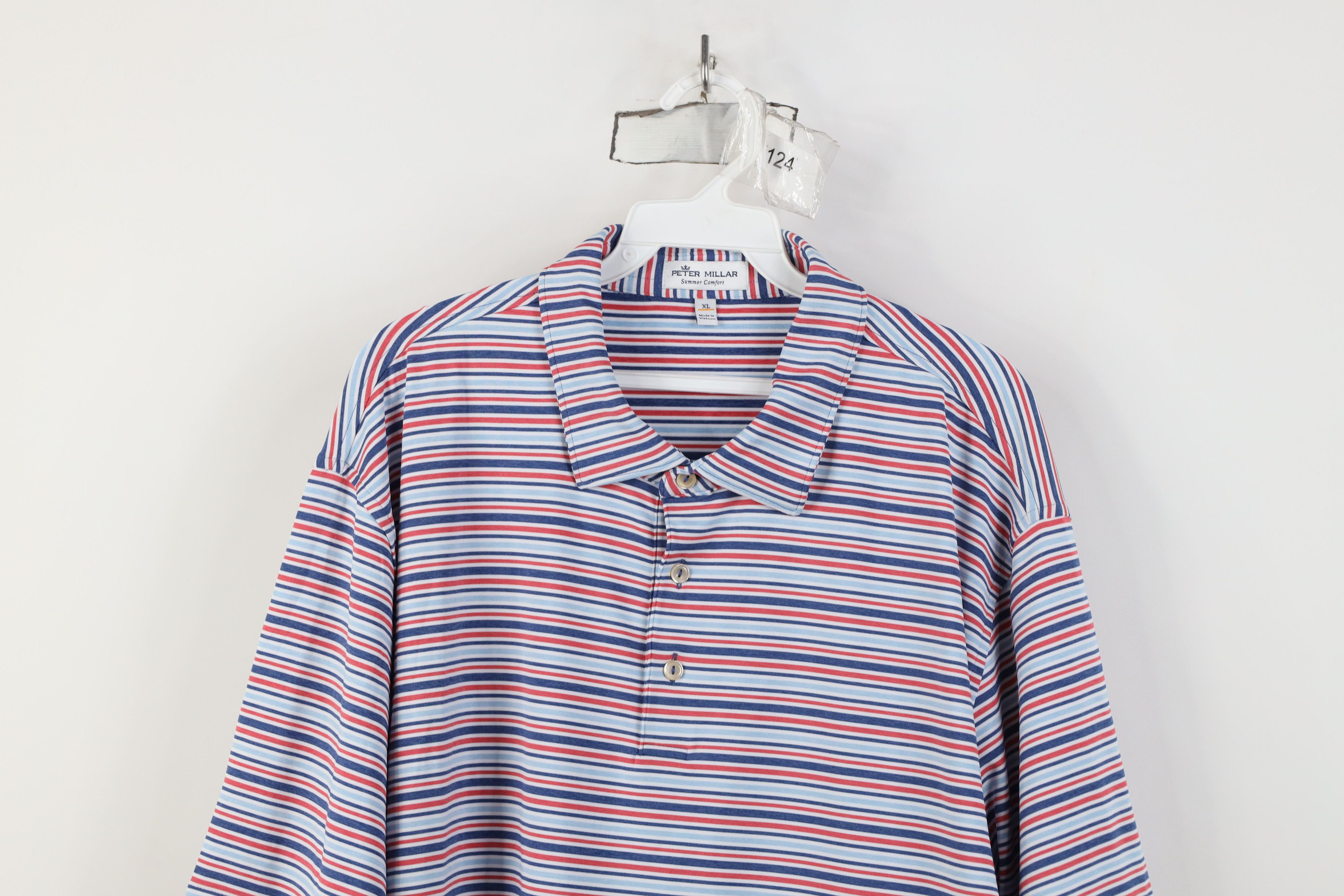 Peter Millar Peter Millar Summer Comfort Striped Knit Golf Polo Shirt Size US XL / EU 56 / 4 - 2 Thumbnail