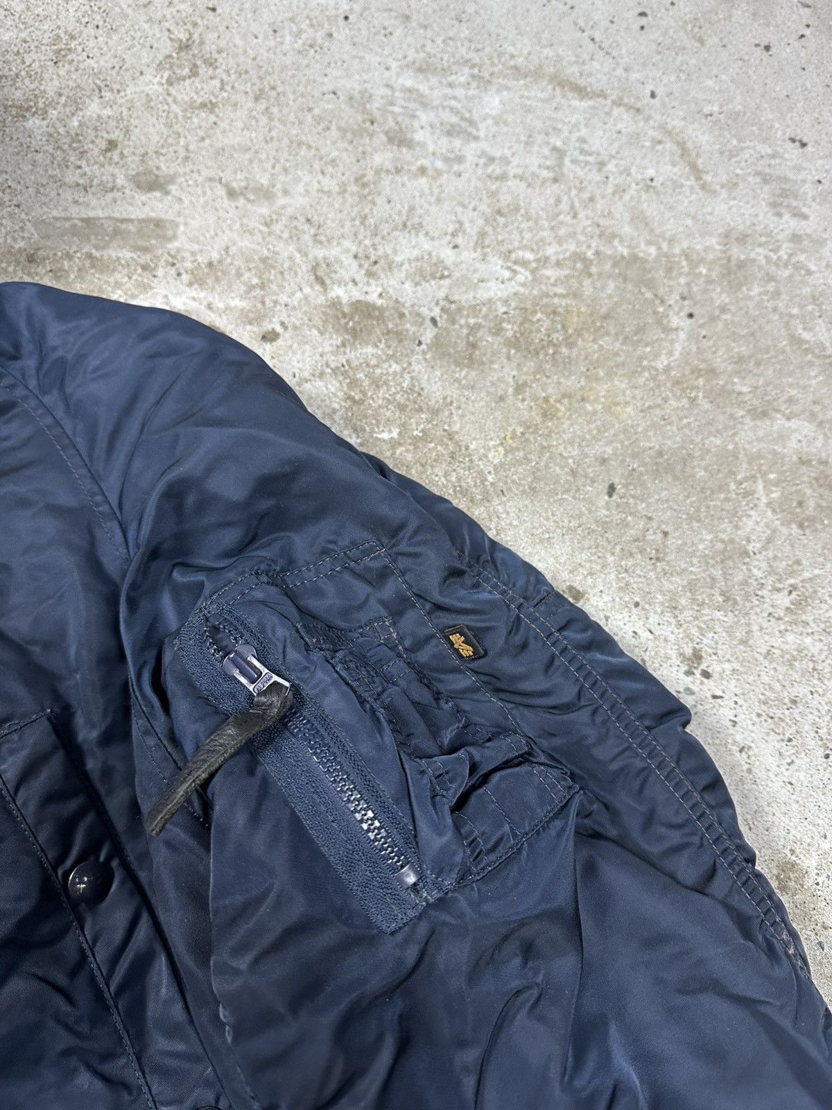 Alpha Industries × Vintage Vintage Y2K Alpha Industries Parka N-3B N Navy Jacket Size US M / EU 48-50 / 2 - 5 Thumbnail